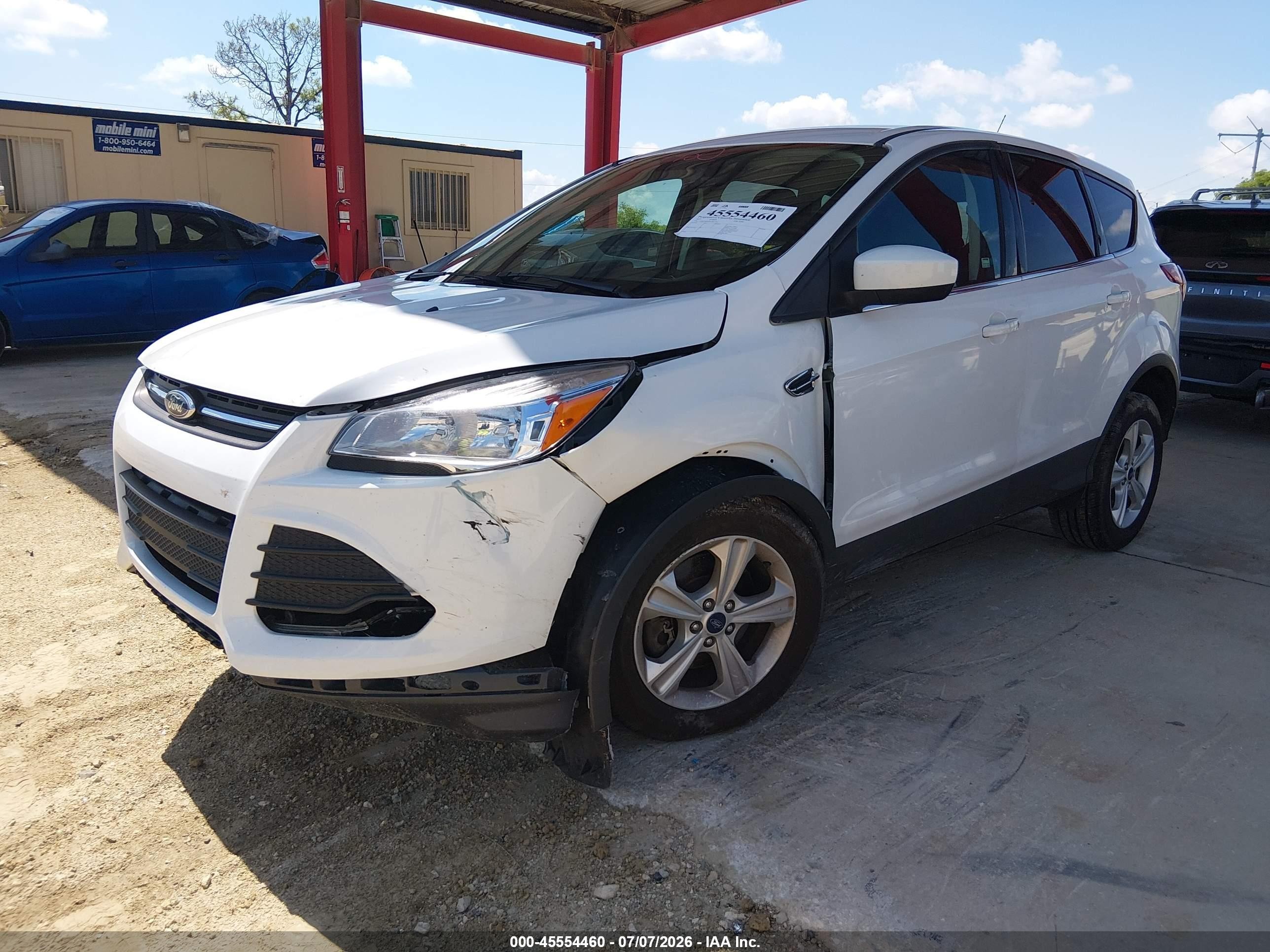 2015 Ford Escape Se White vin: 1FMCU9GX9FUB01771