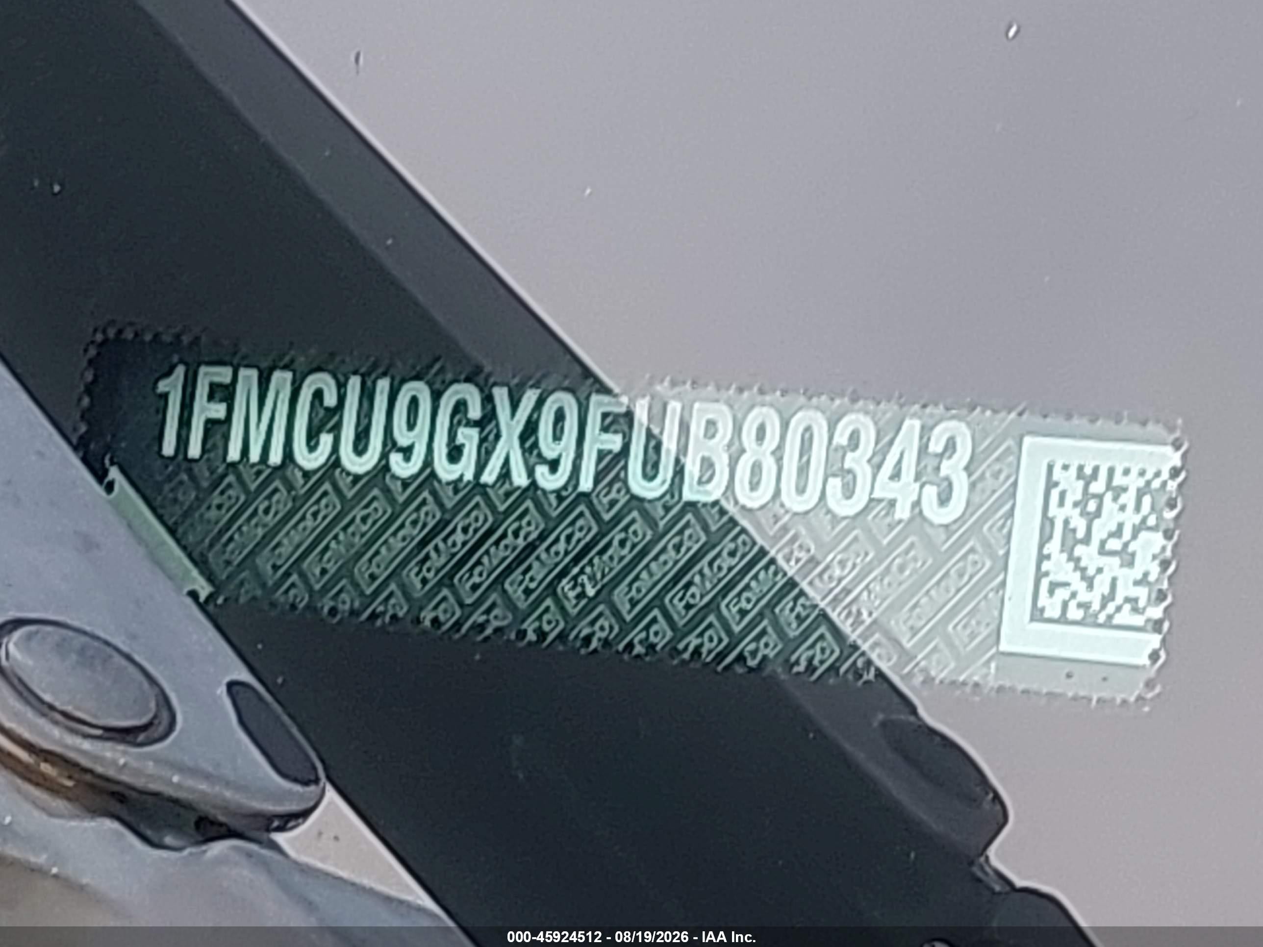 2015 Ford Escape Se Серый vin: 1FMCU9GX9FUB80343