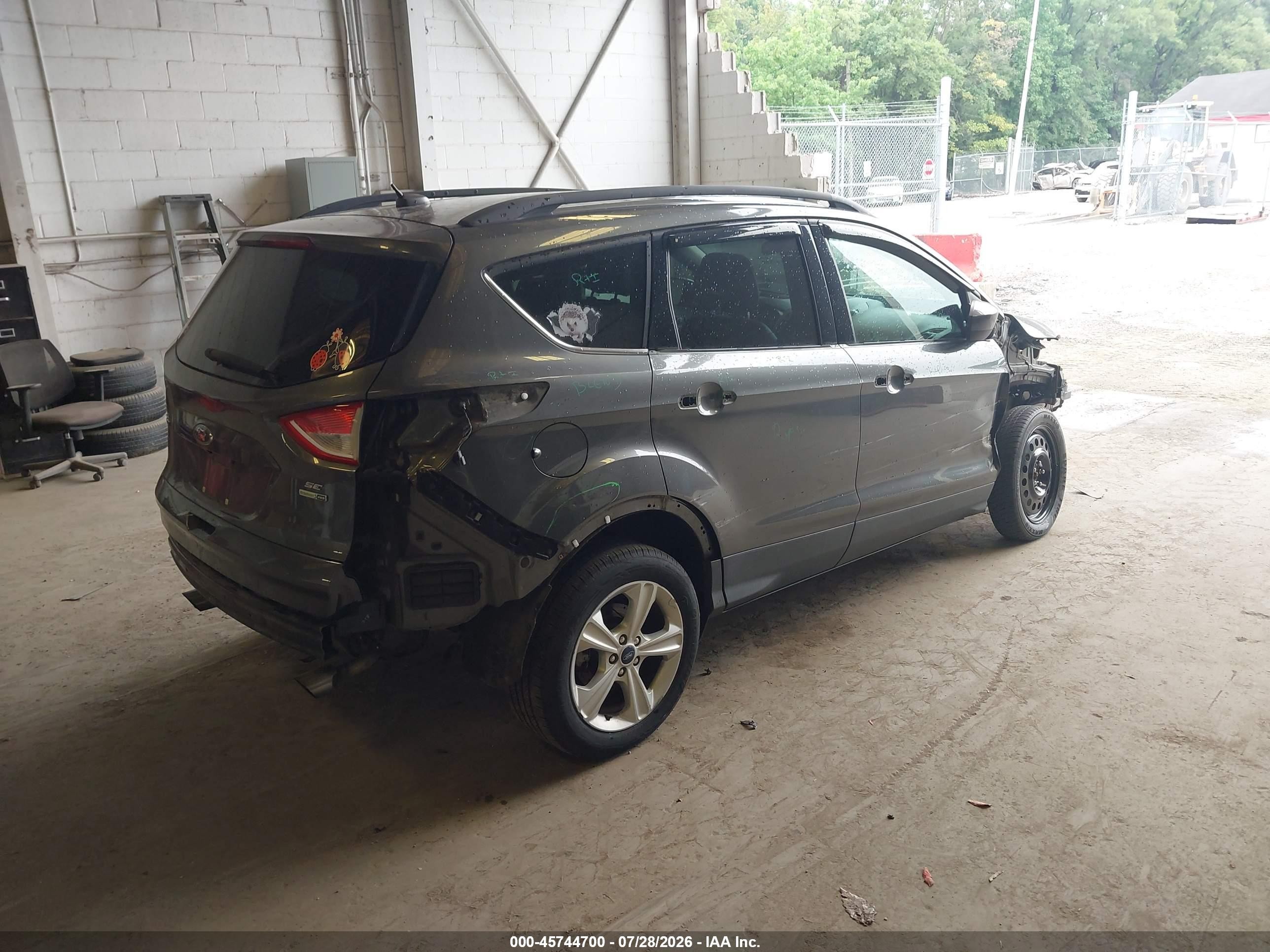 2015 Ford Escape Se Gray vin: 1FMCU9GX9FUB97238