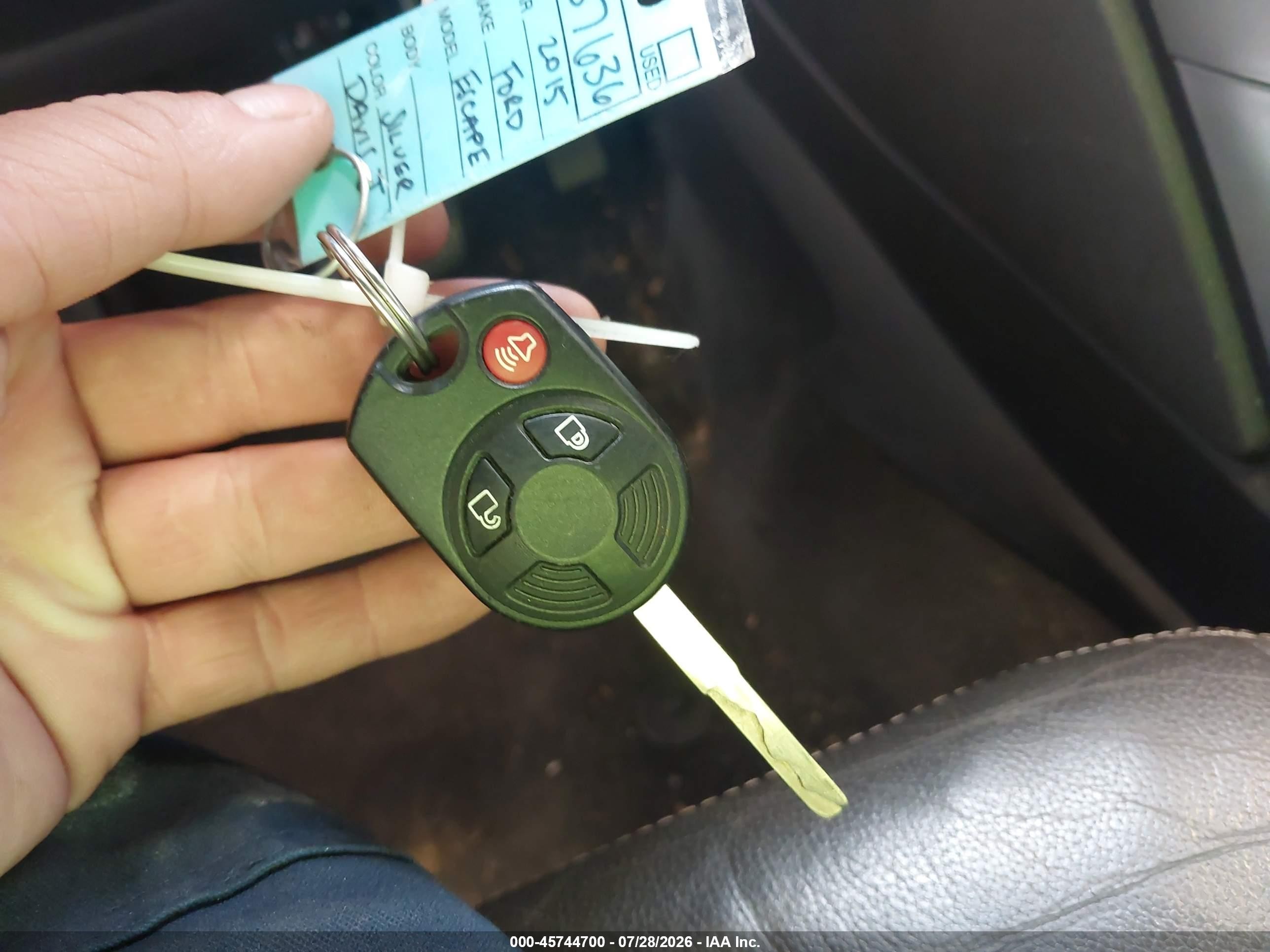 2015 Ford Escape Se Gray vin: 1FMCU9GX9FUB97238