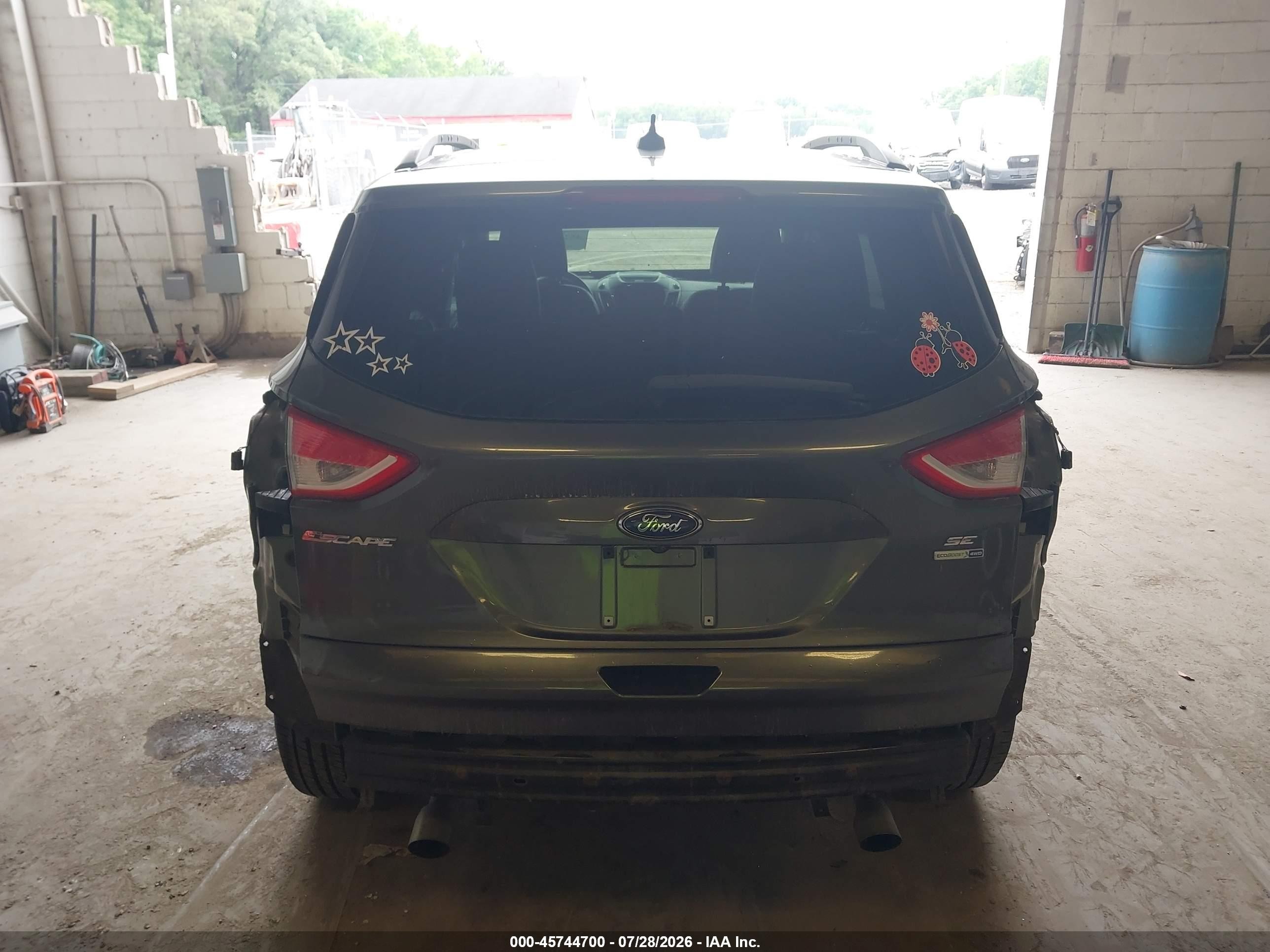 2015 Ford Escape Se Gray vin: 1FMCU9GX9FUB97238