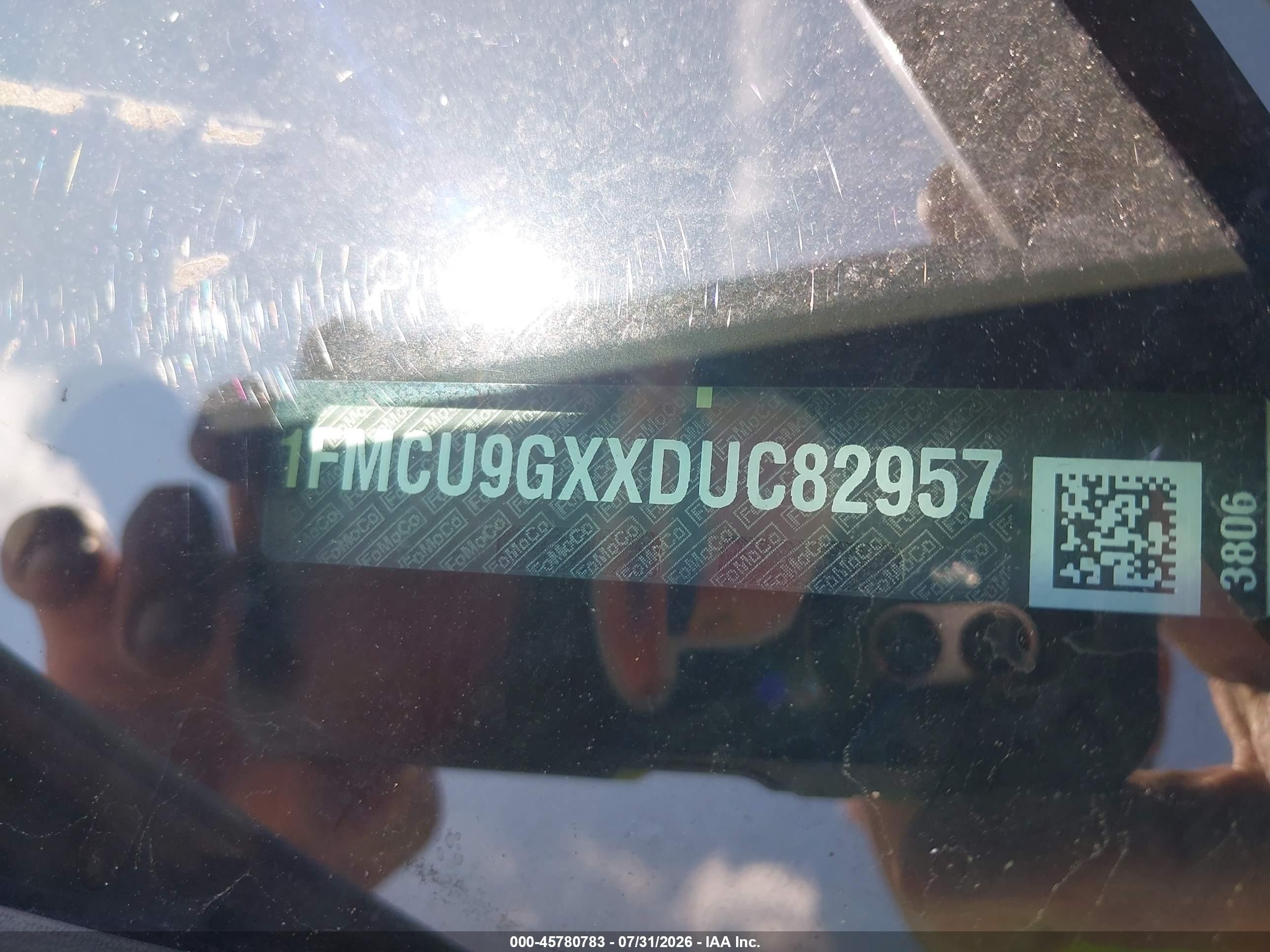 2013 Ford Escape Se Белый vin: 1FMCU9GXXDUC82957