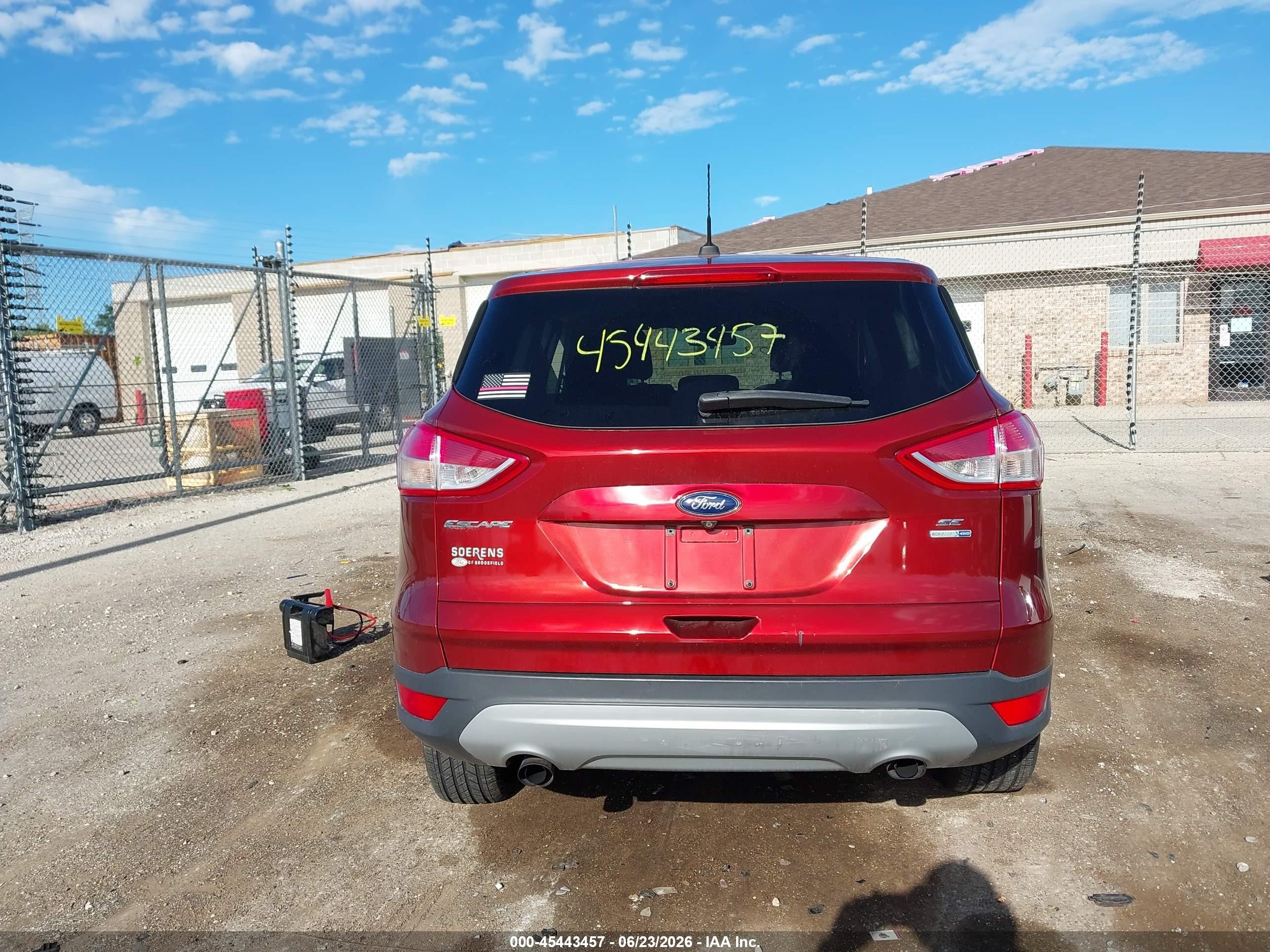 2015 Ford Escape Se Red vin: 1FMCU9GXXFUB17042