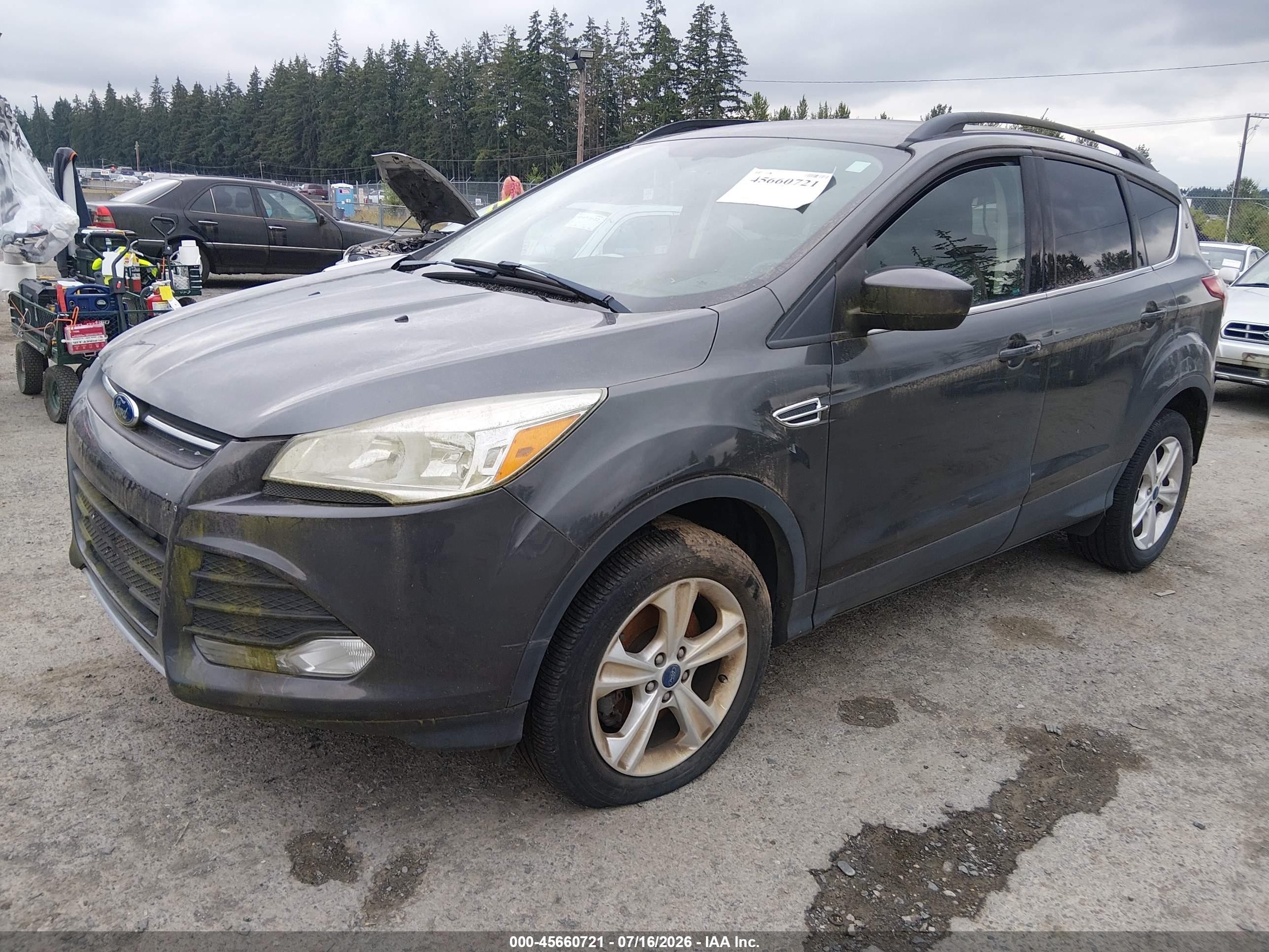 2015 Ford Escape Se Gray vin: 1FMCU9GXXFUB73515