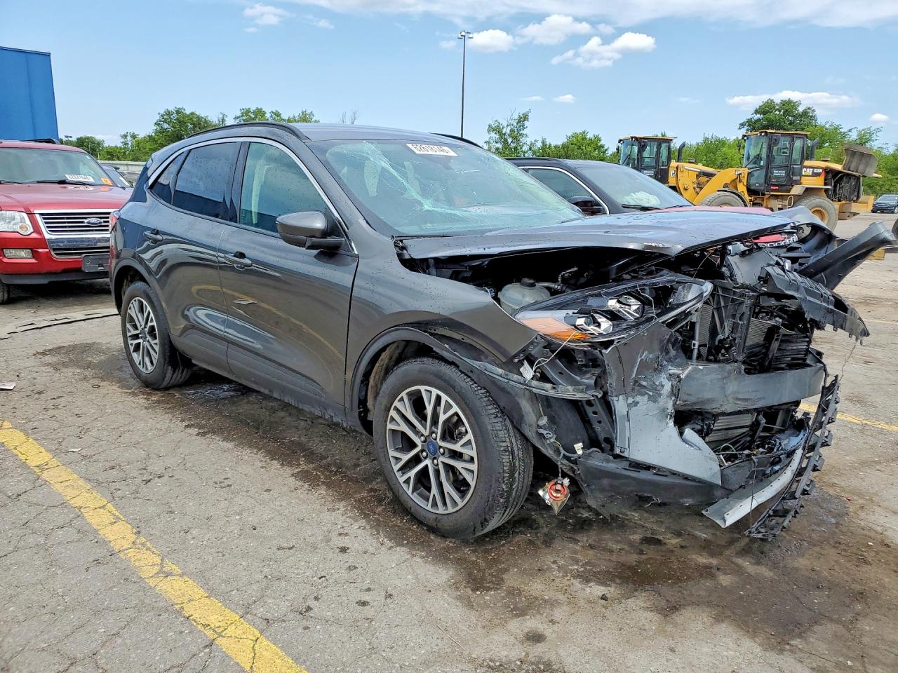 2020 Ford Escape Sel Серый vin: 1FMCU9H60LUC70790