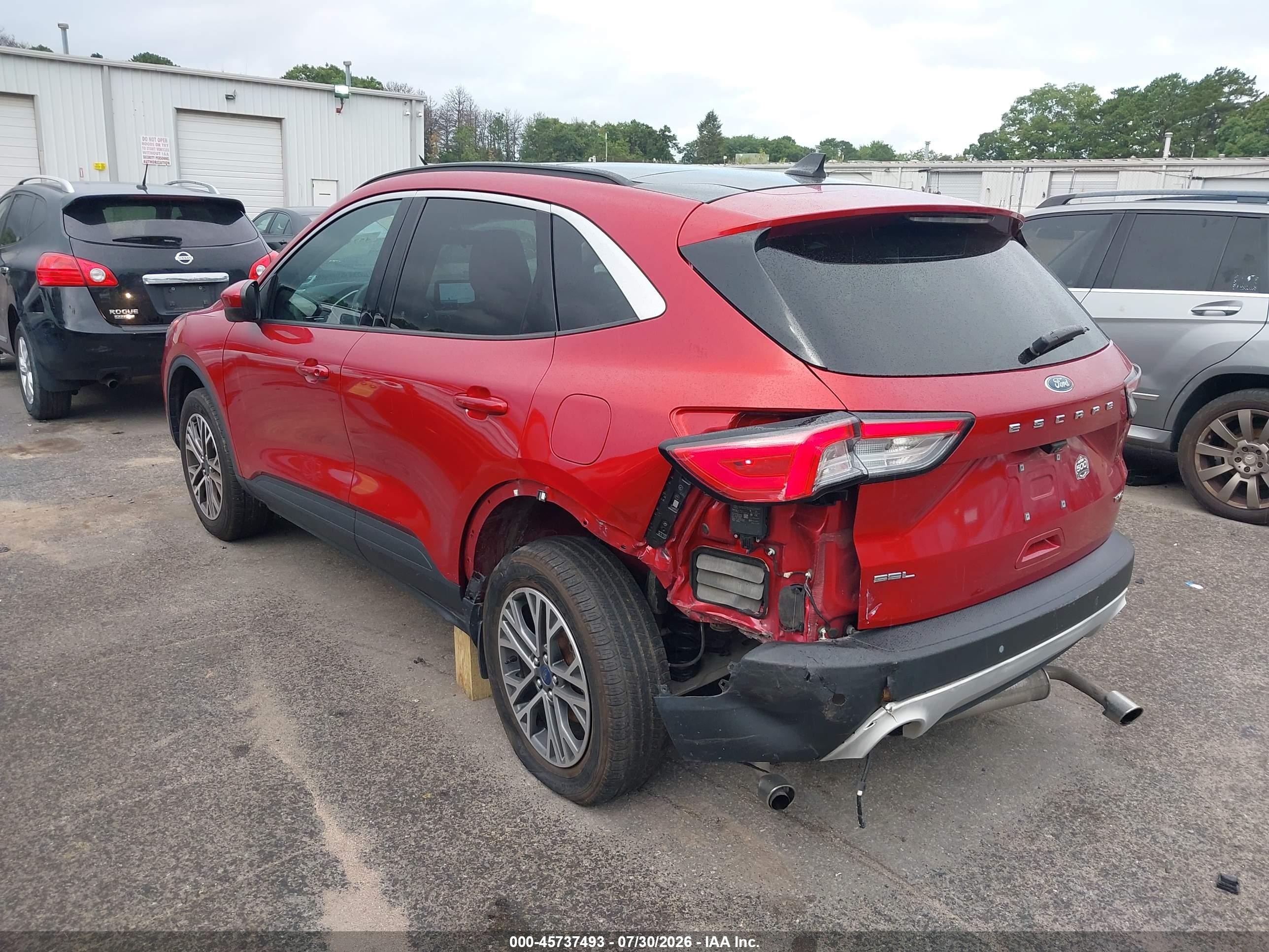 2020 Ford Escape Sel Red vin: 1FMCU9H62LUC72217