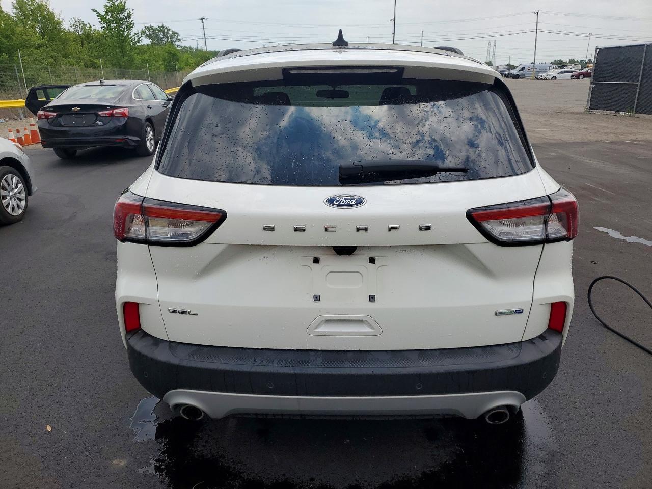 2020 Ford Escape Sel White vin: 1FMCU9H69LUC40896