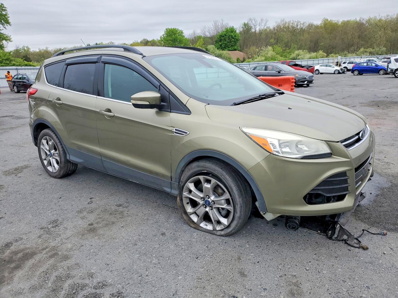 2013 Ford Escape Sel Зеленый vin: 1FMCU9H90DUA14063