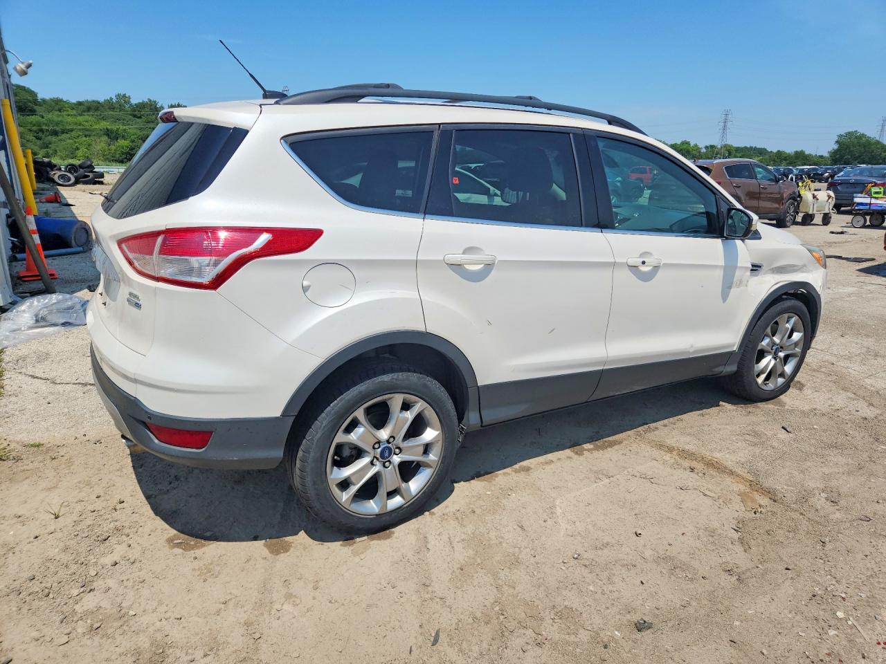 2013 Ford Escape Sel White vin: 1FMCU9H90DUB54050