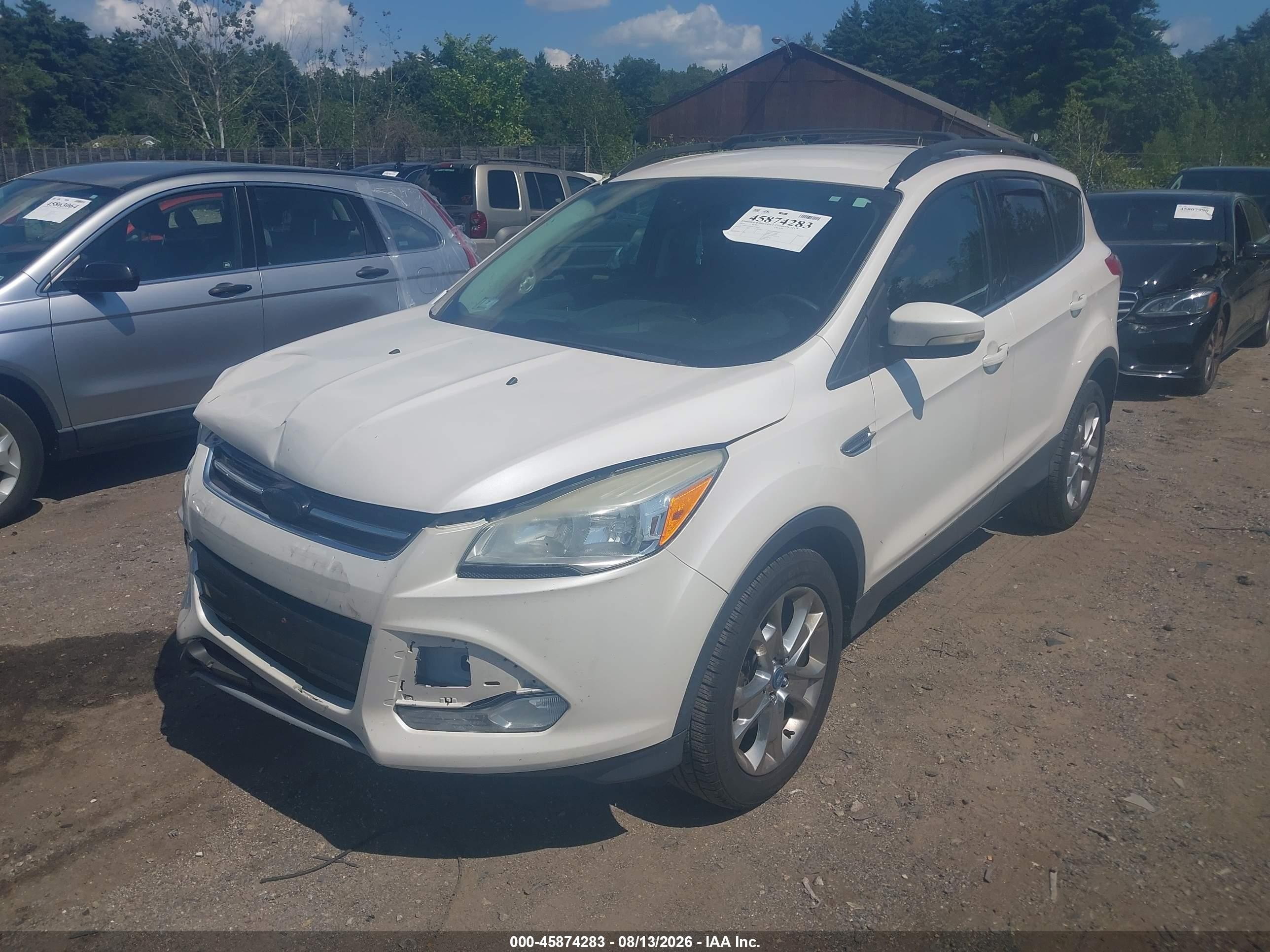 2013 Ford Escape Sel White vin: 1FMCU9H91DUC40631