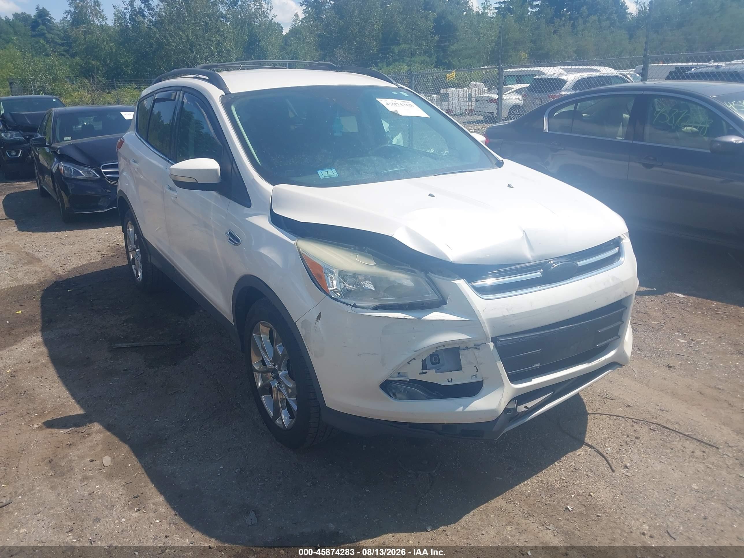 2013 Ford Escape Sel White vin: 1FMCU9H91DUC40631
