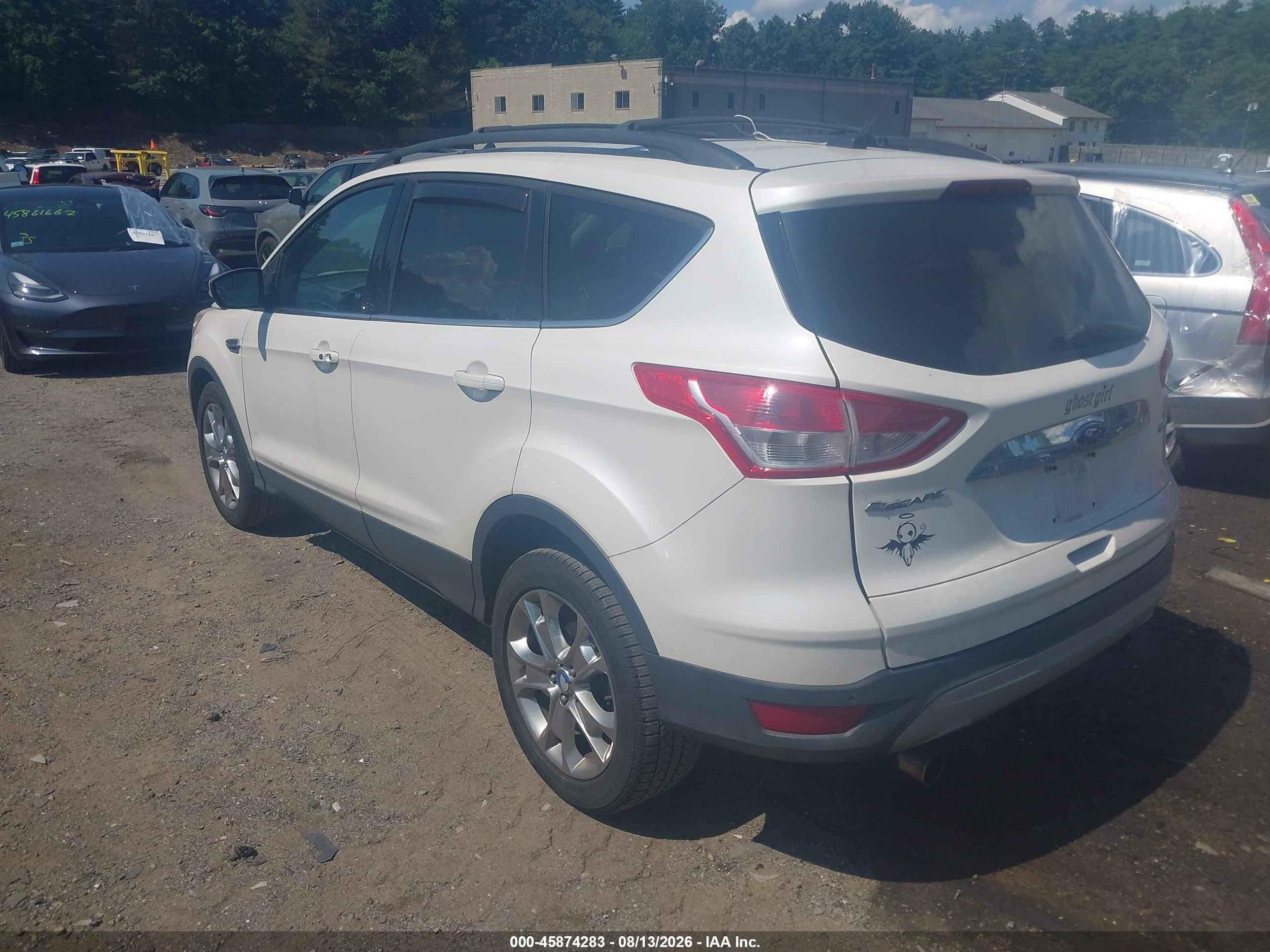 2013 Ford Escape Sel White vin: 1FMCU9H91DUC40631