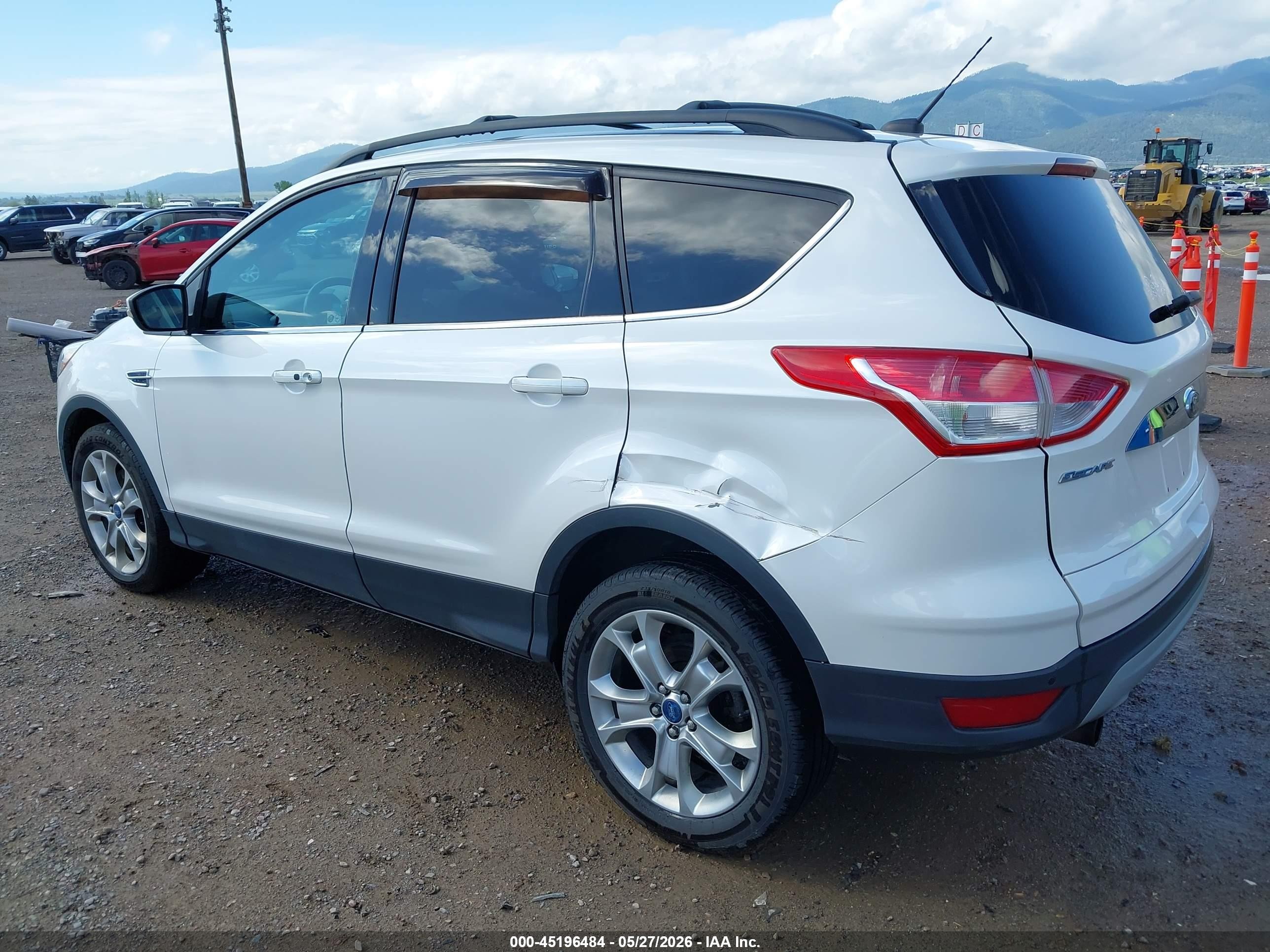 2013 Ford Escape Sel White vin: 1FMCU9H91DUC81213