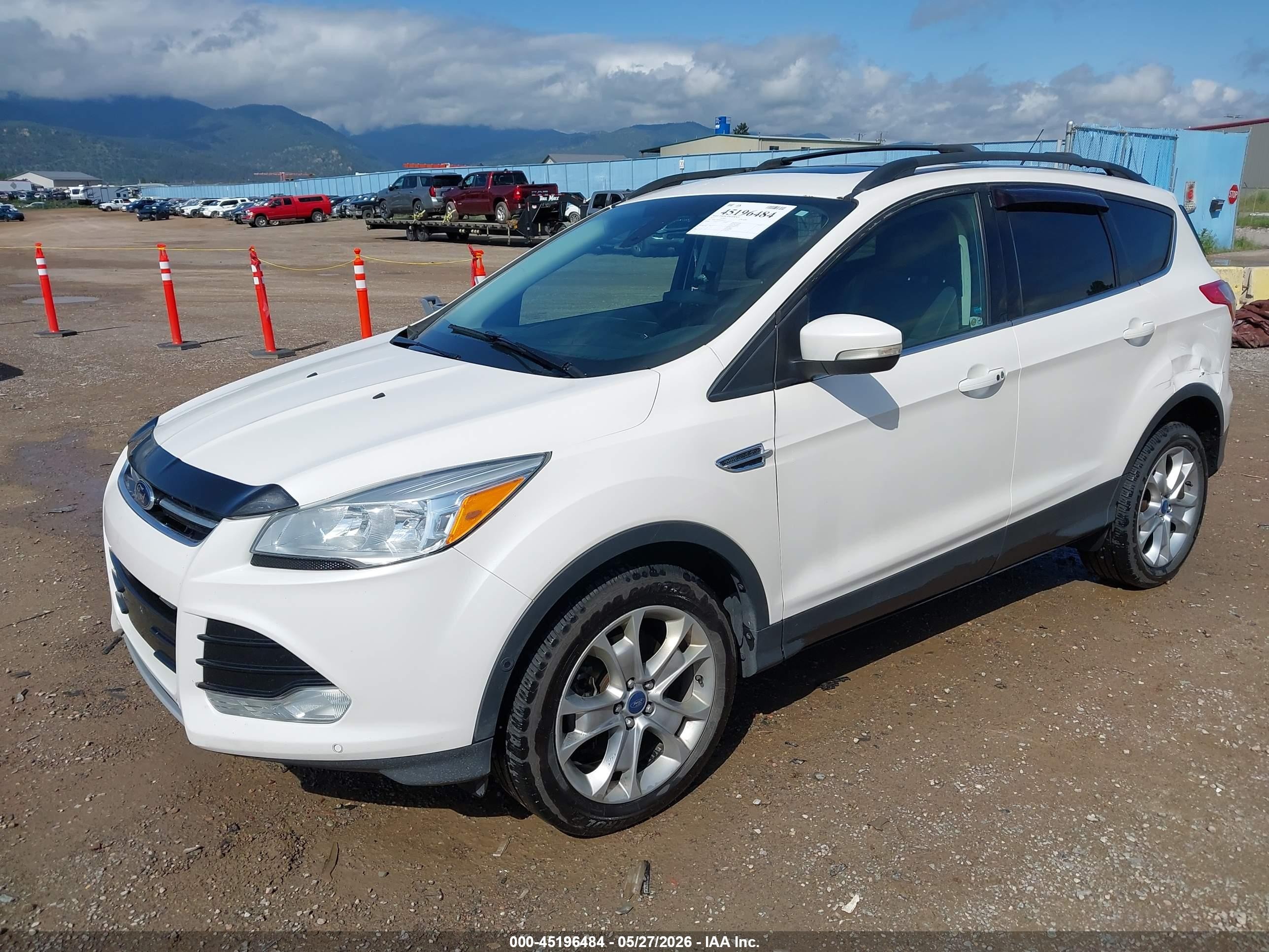 2013 Ford Escape Sel White vin: 1FMCU9H91DUC81213
