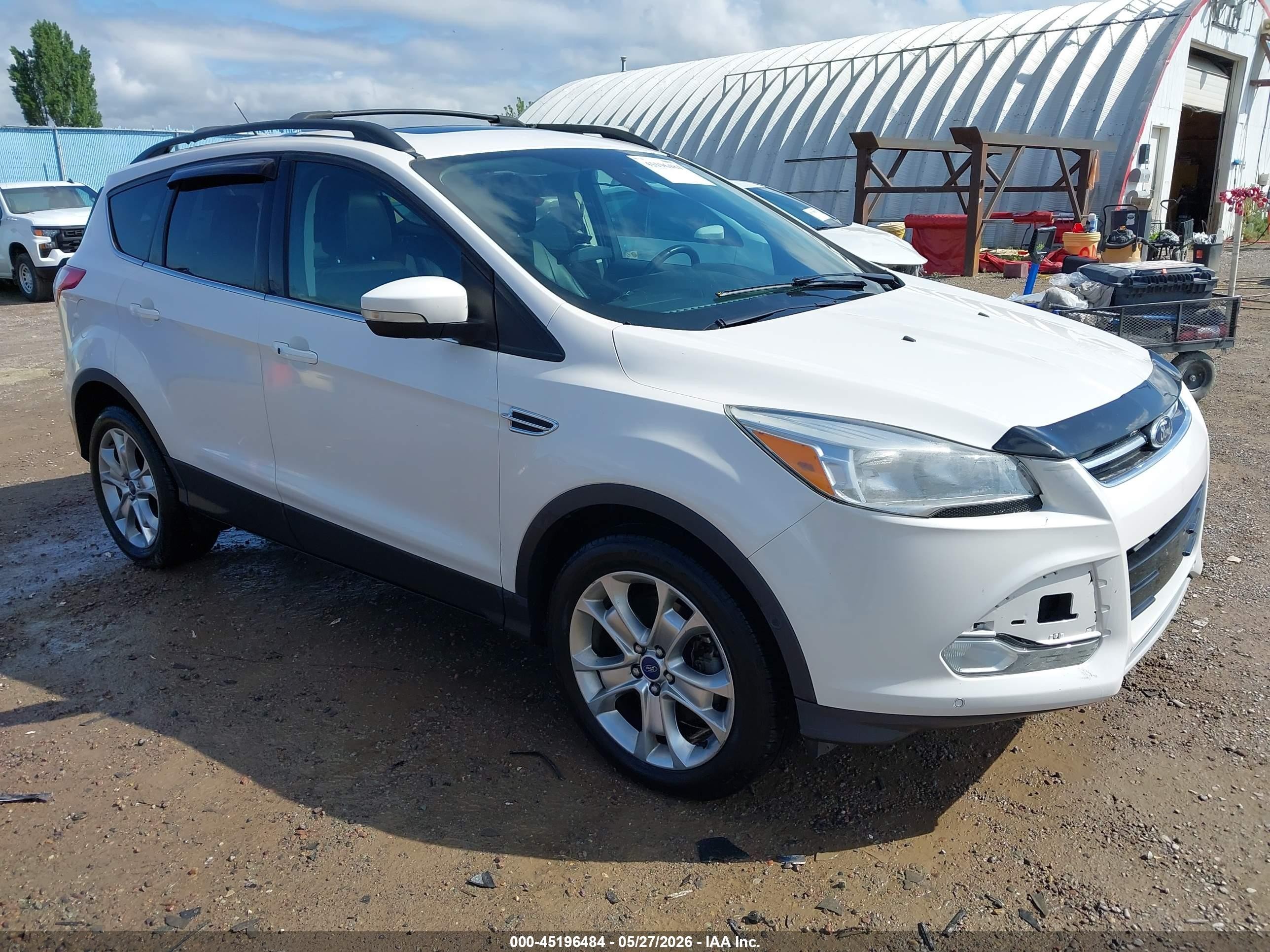 2013 Ford Escape Sel White vin: 1FMCU9H91DUC81213