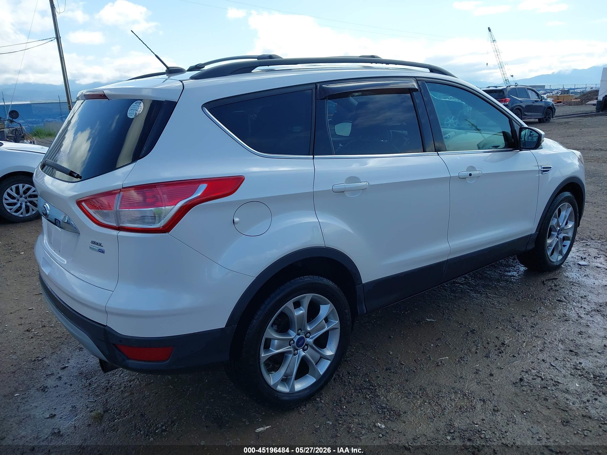 2013 Ford Escape Sel White vin: 1FMCU9H91DUC81213