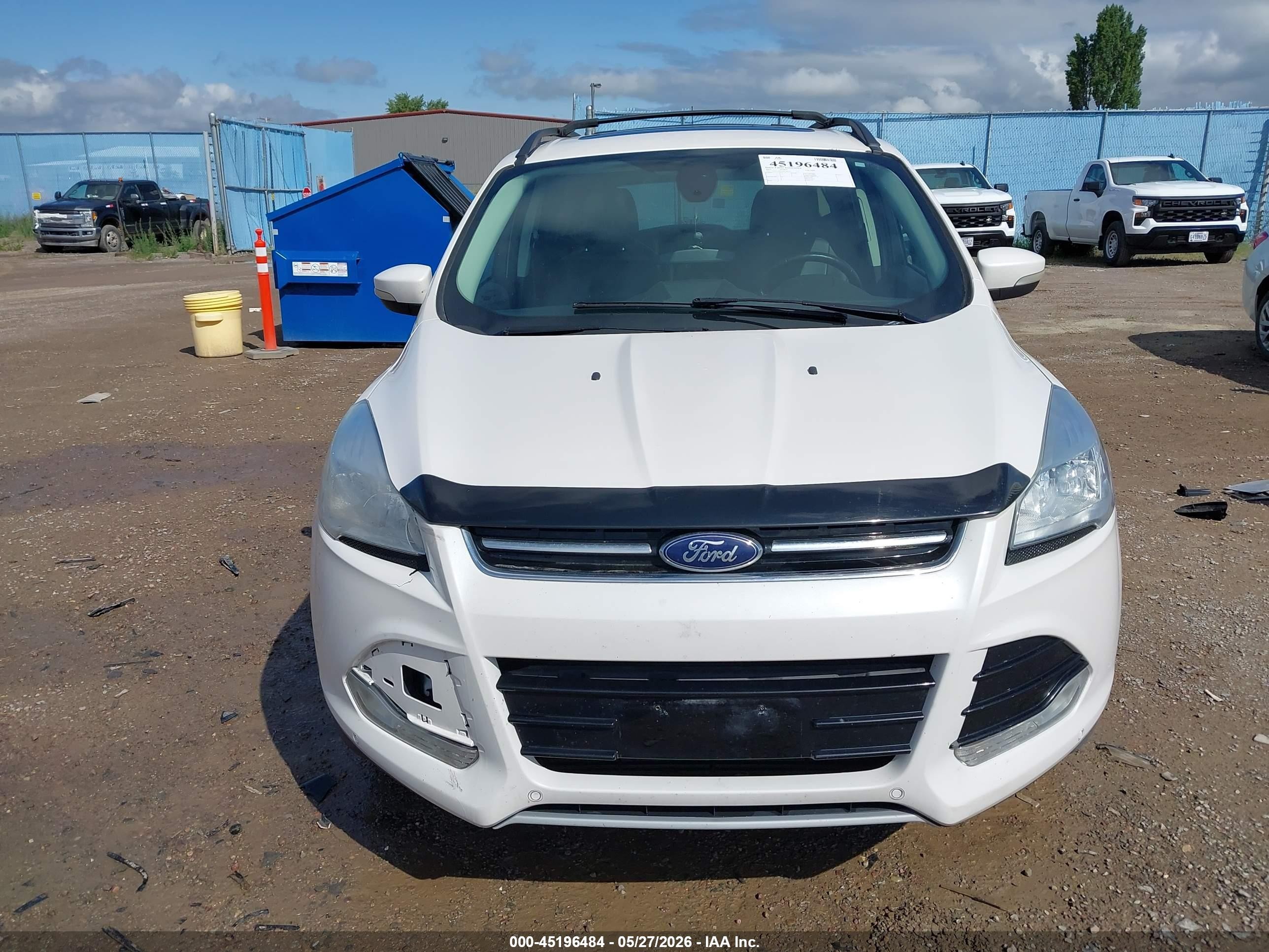 2013 Ford Escape Sel White vin: 1FMCU9H91DUC81213