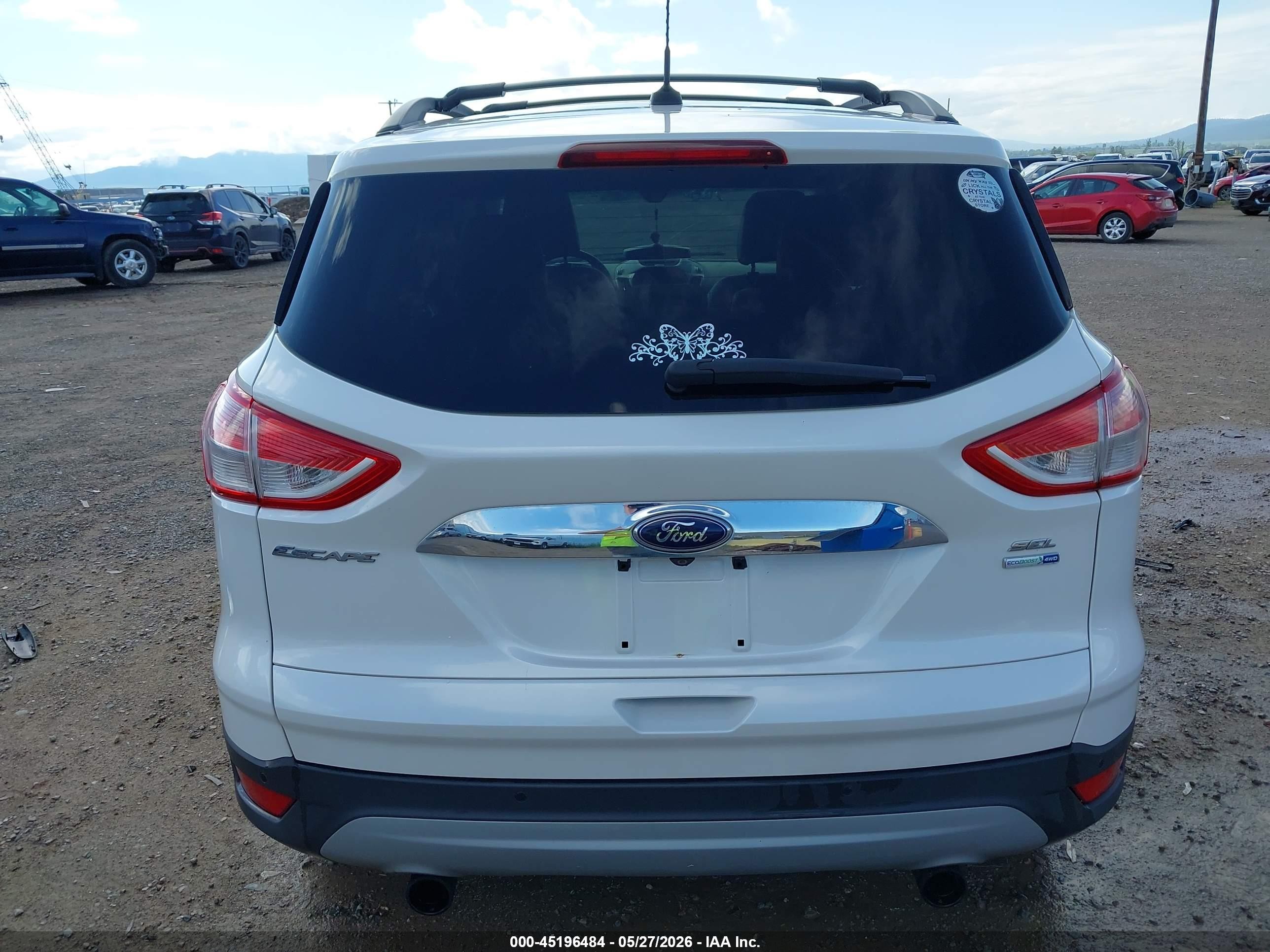 2013 Ford Escape Sel White vin: 1FMCU9H91DUC81213