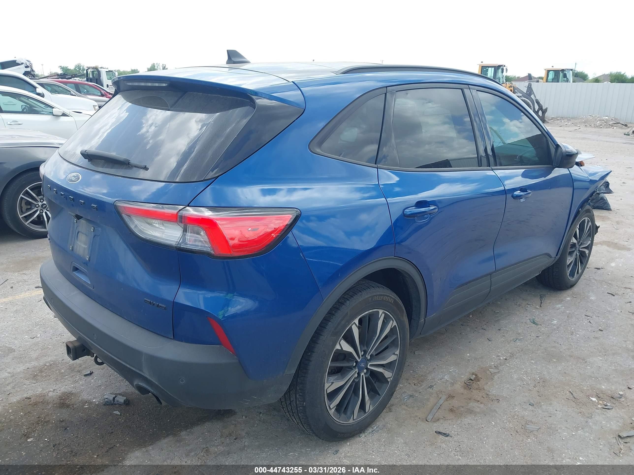 2022 Ford Escape Sel Blue vin: 1FMCU9H91NUB37145