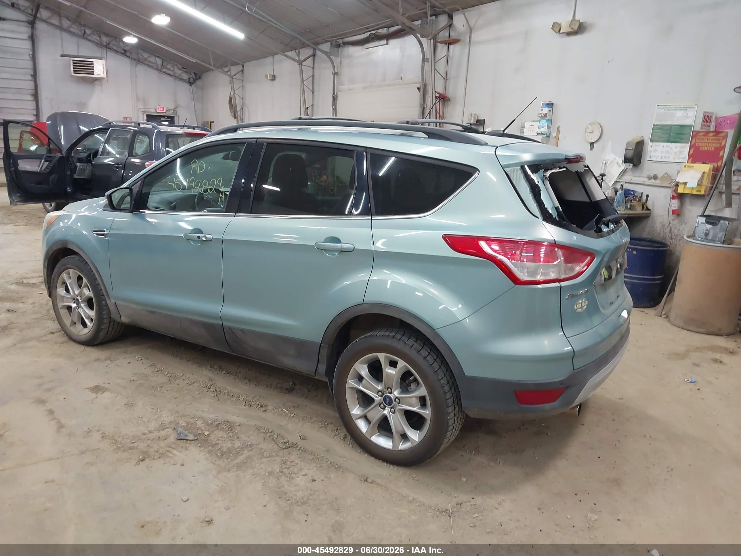 2013 Ford Escape Sel Green vin: 1FMCU9H92DUB44068