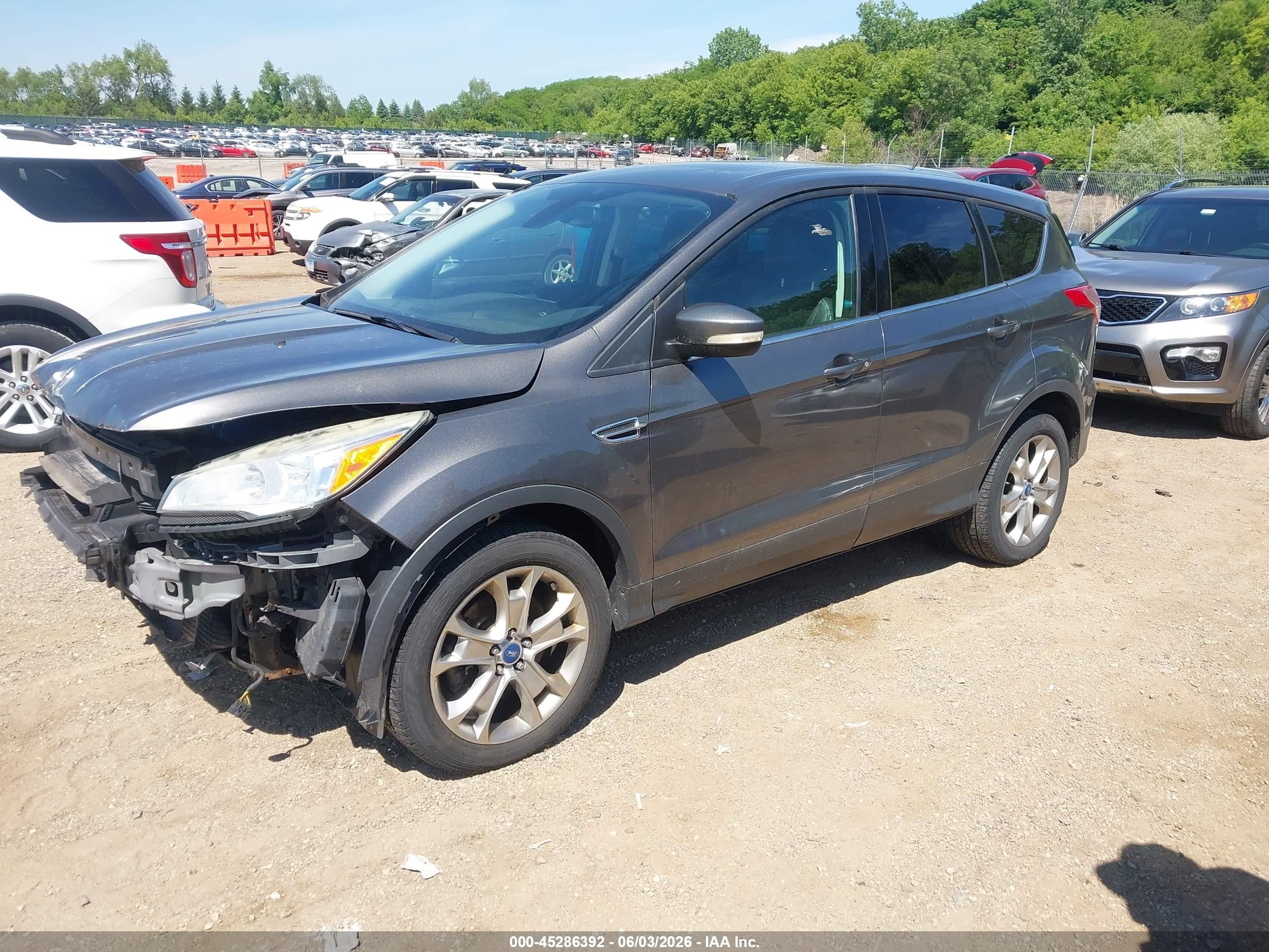 2013 Ford Escape Sel Серый vin: 1FMCU9H92DUC94763
