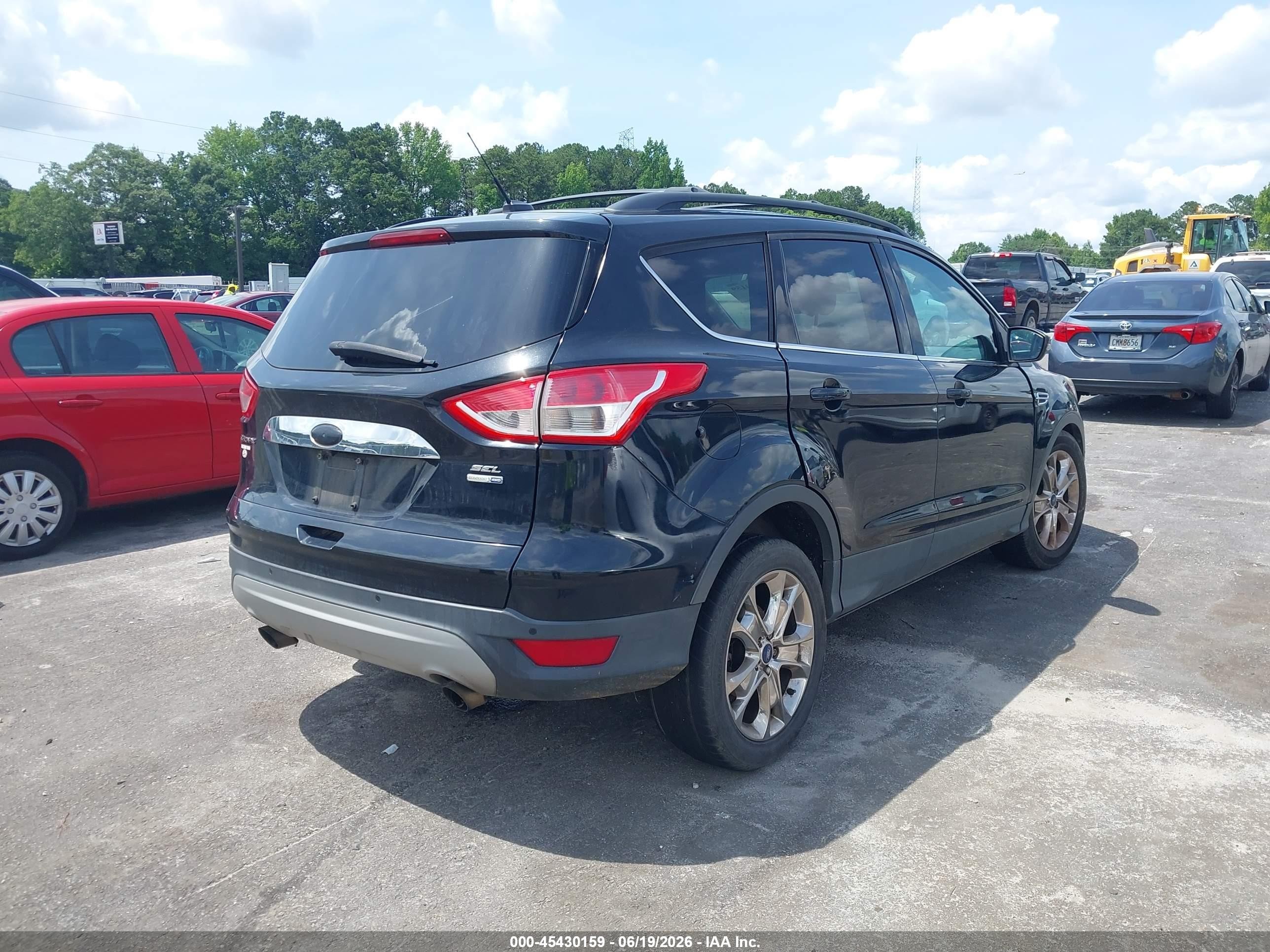 2013 Ford Escape Sel Черный vin: 1FMCU9H92DUD54301