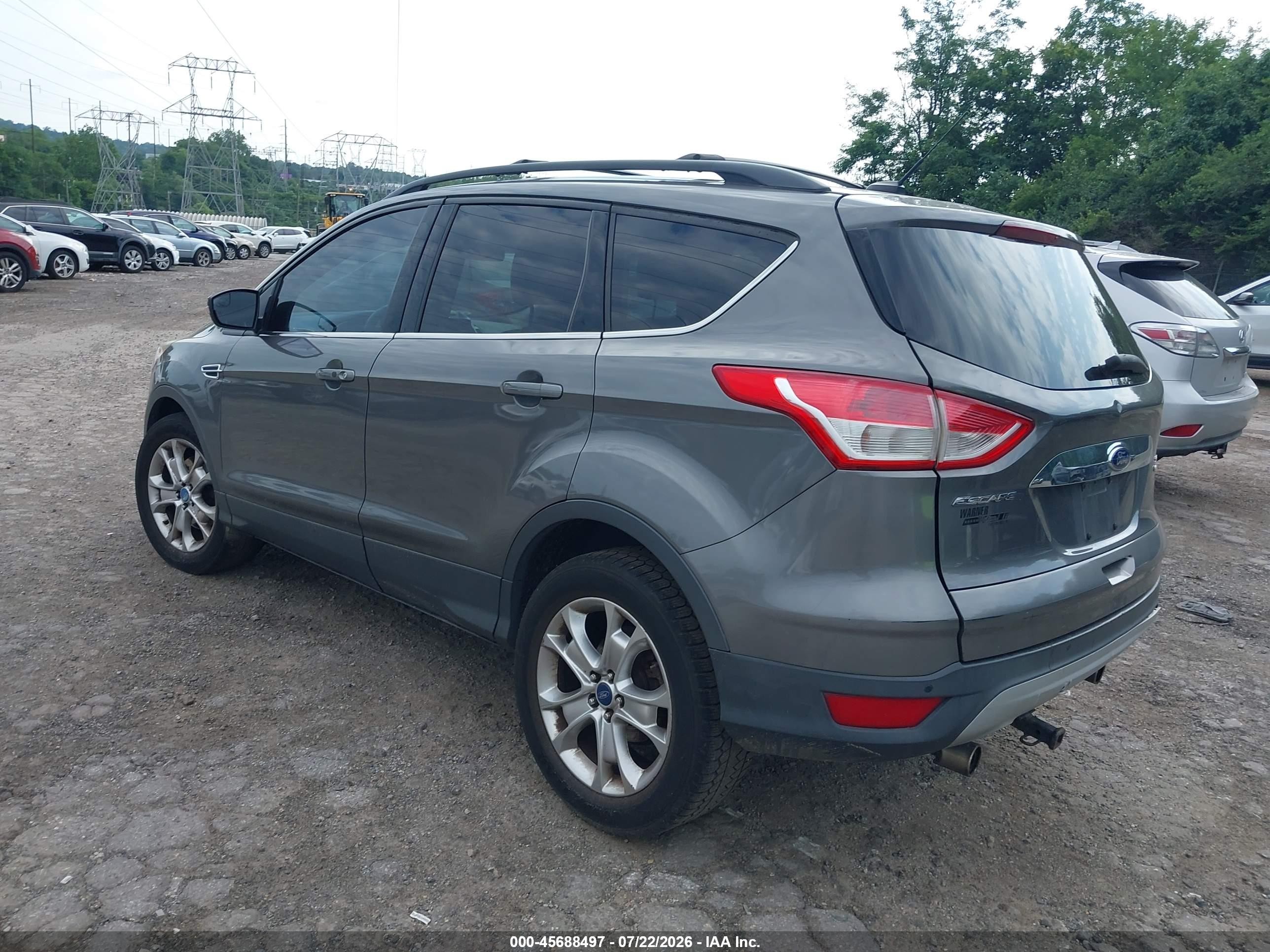 2013 Ford Escape Sel Gray vin: 1FMCU9H93DUC07694
