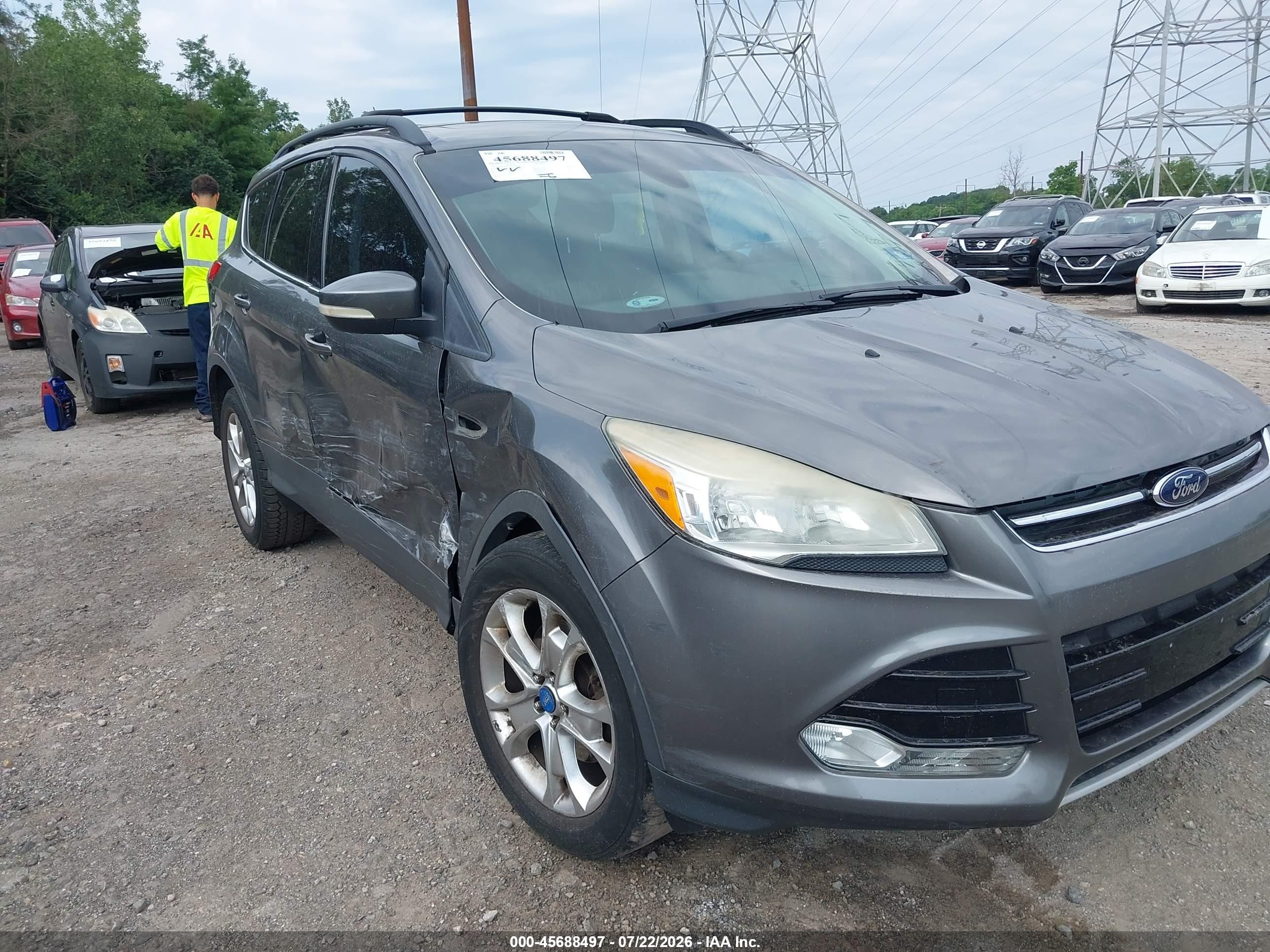 2013 Ford Escape Sel Gray vin: 1FMCU9H93DUC07694