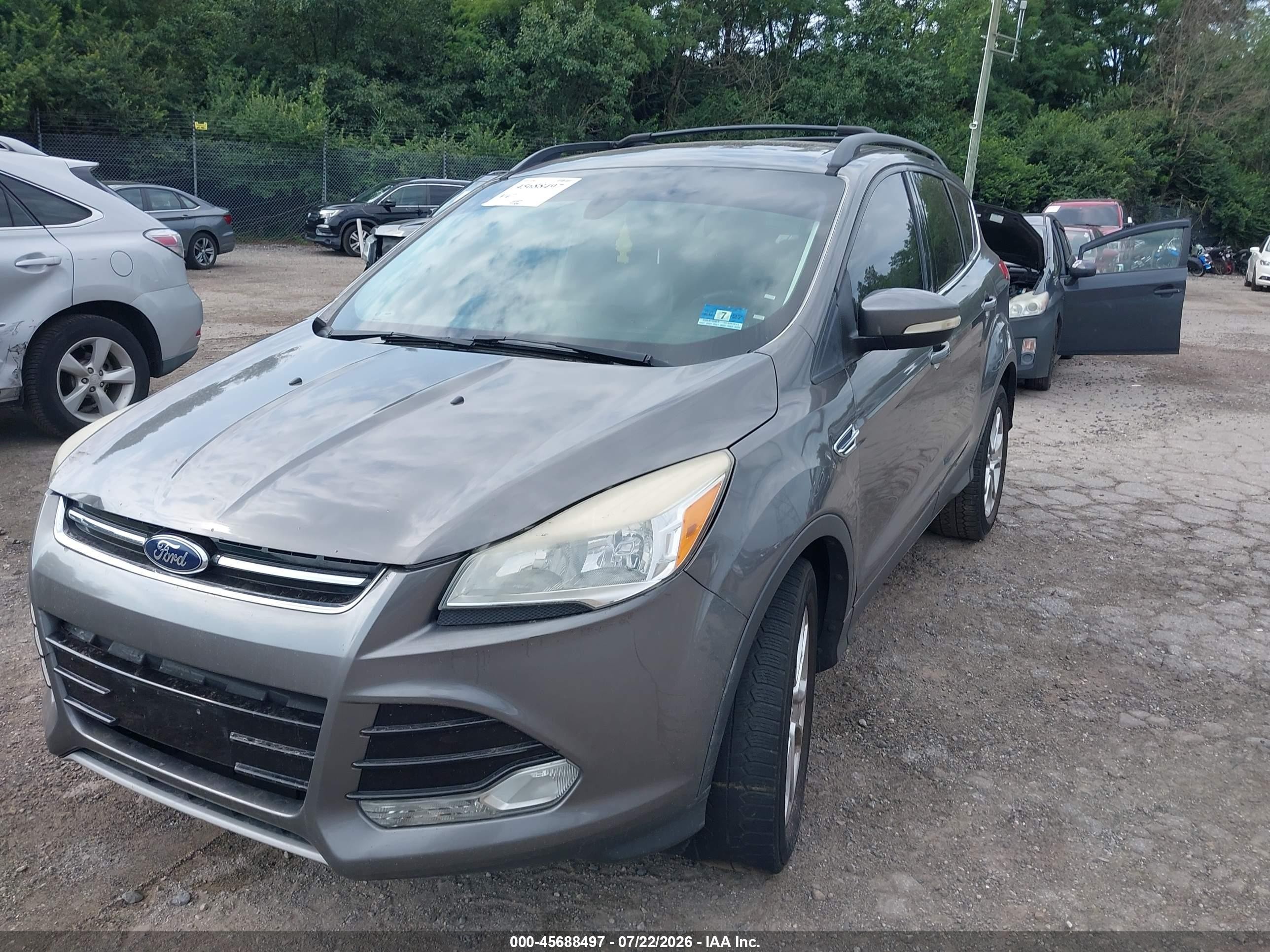 2013 Ford Escape Sel Gray vin: 1FMCU9H93DUC07694