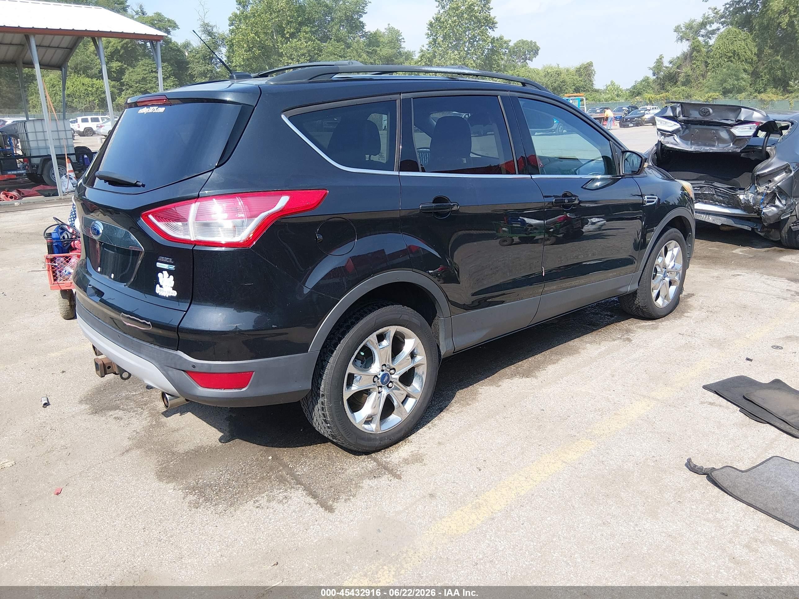 2013 Ford Escape Sel Black vin: 1FMCU9H93DUC67894