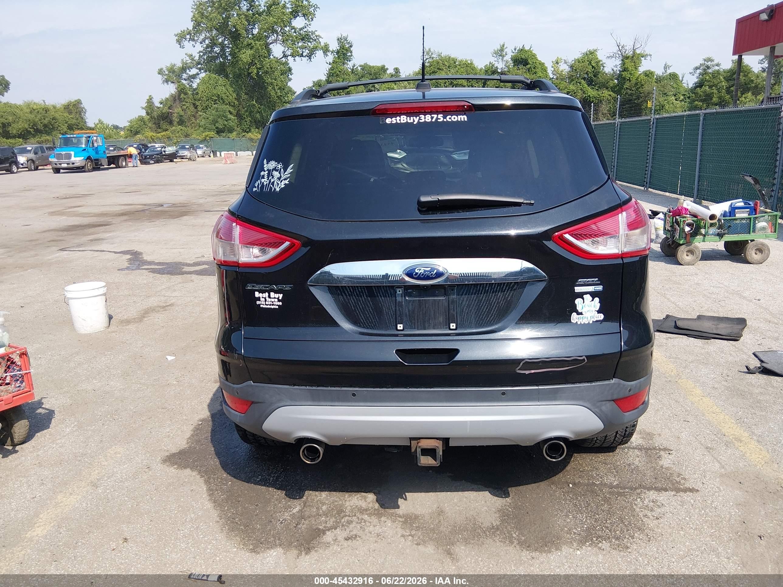 2013 Ford Escape Sel Black vin: 1FMCU9H93DUC67894