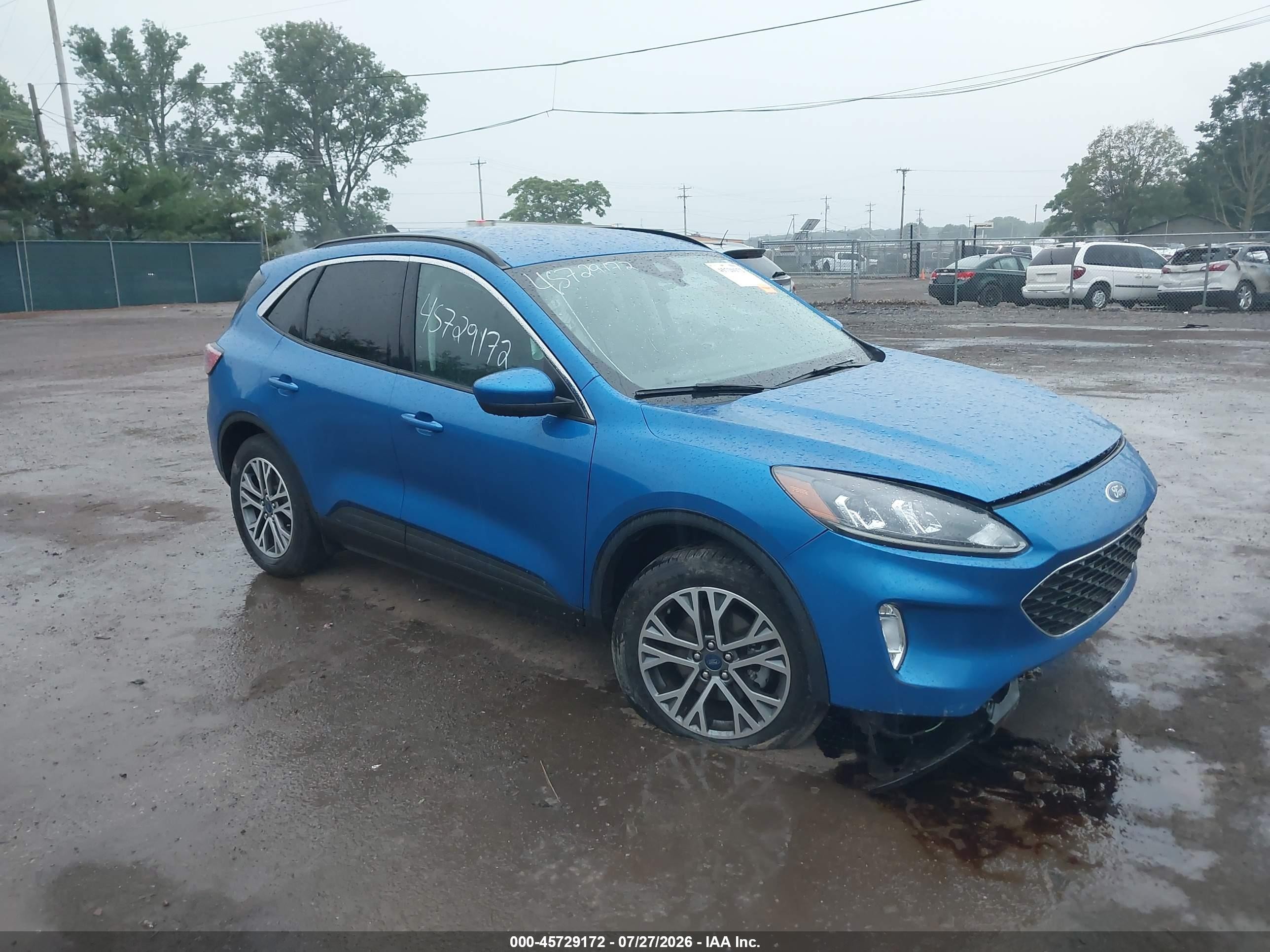 2021 Ford Escape Sel Blue vin: 1FMCU9H93MUB31278