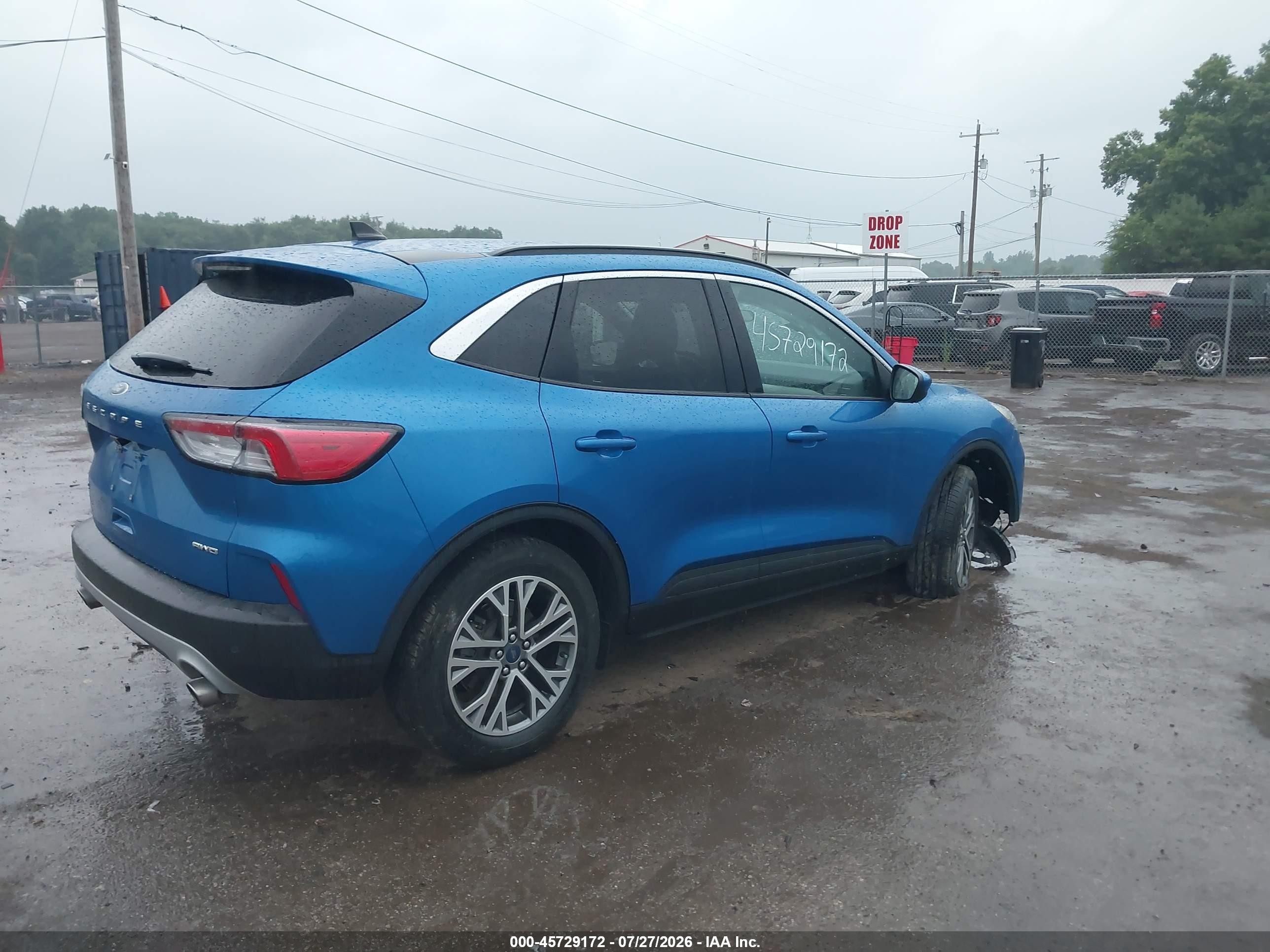 2021 Ford Escape Sel Blue vin: 1FMCU9H93MUB31278