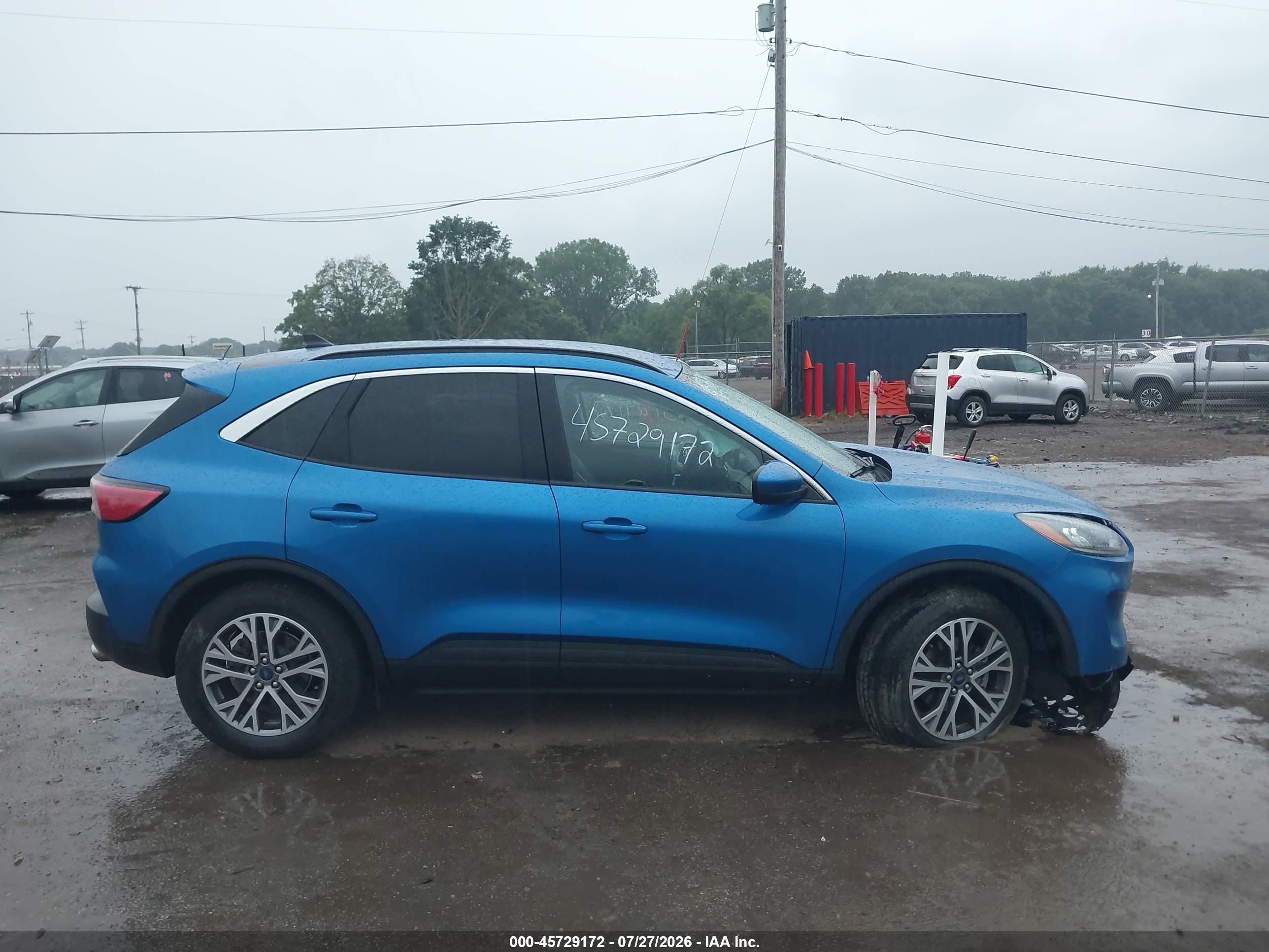 2021 Ford Escape Sel Blue vin: 1FMCU9H93MUB31278