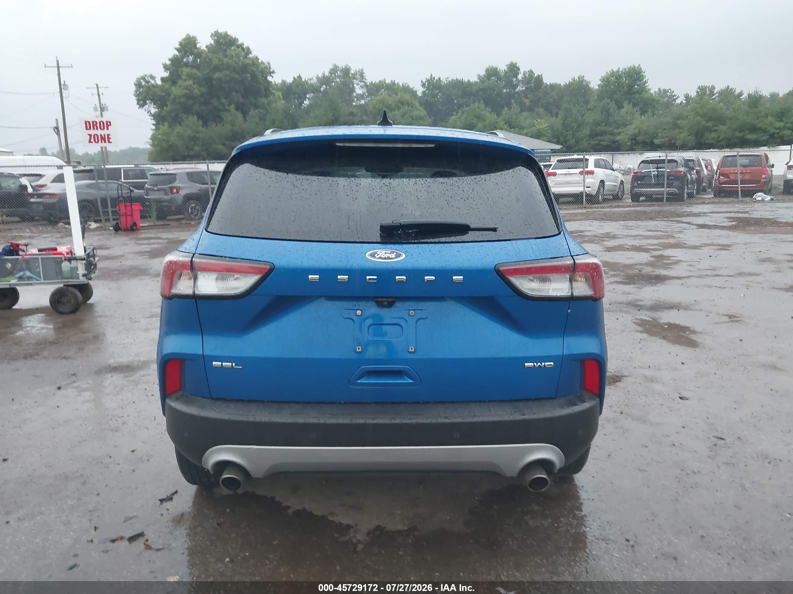 2021 Ford Escape Sel Blue vin: 1FMCU9H93MUB31278