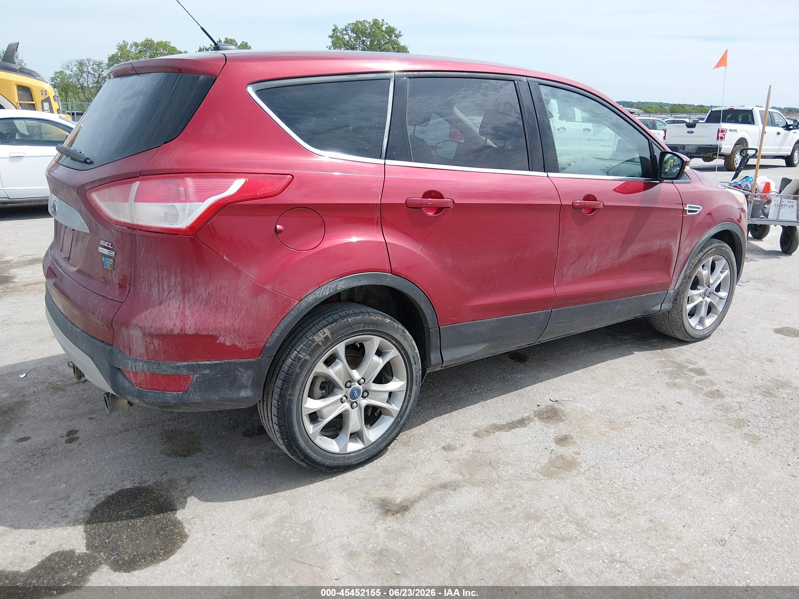 2013 Ford Escape Sel Red vin: 1FMCU9H94DUA10792