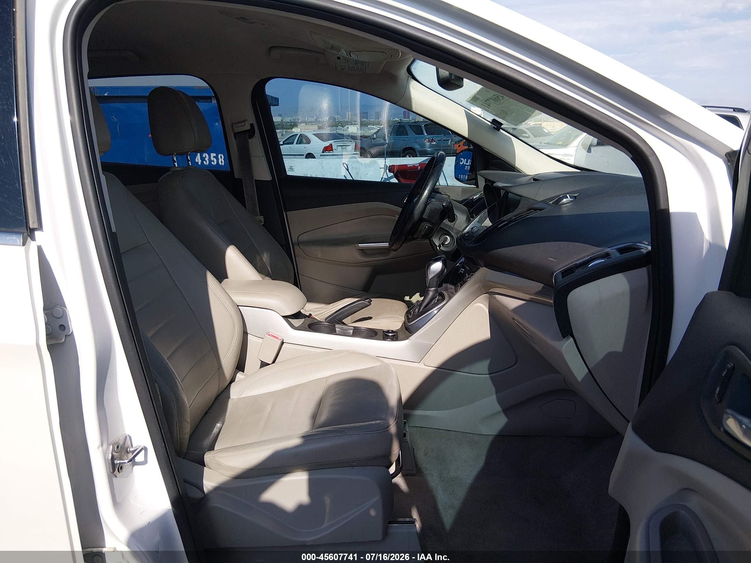2013 Ford Escape Sel Белый vin: 1FMCU9H94DUA48541
