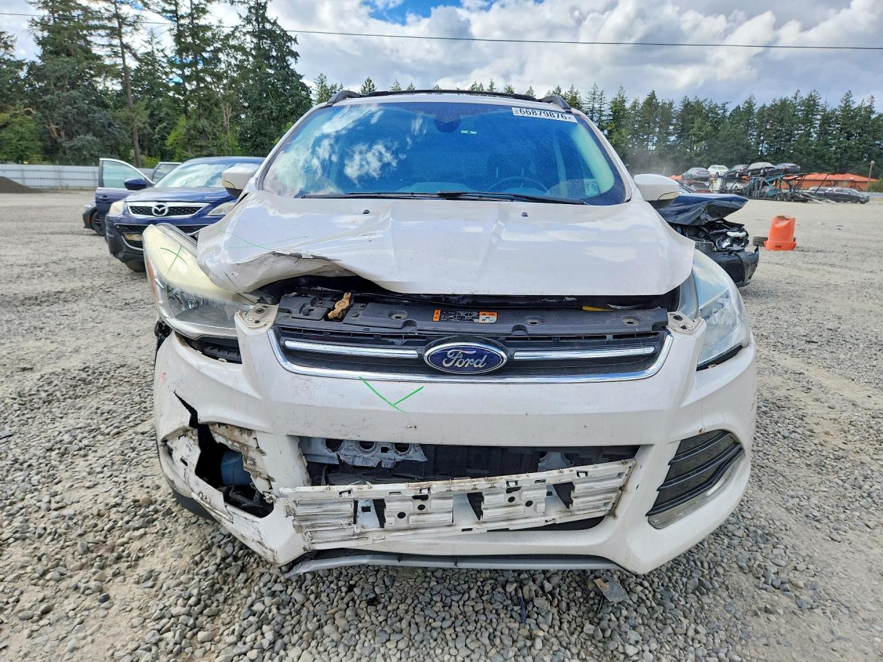 2013 Ford Escape Sel White vin: 1FMCU9H94DUB56206