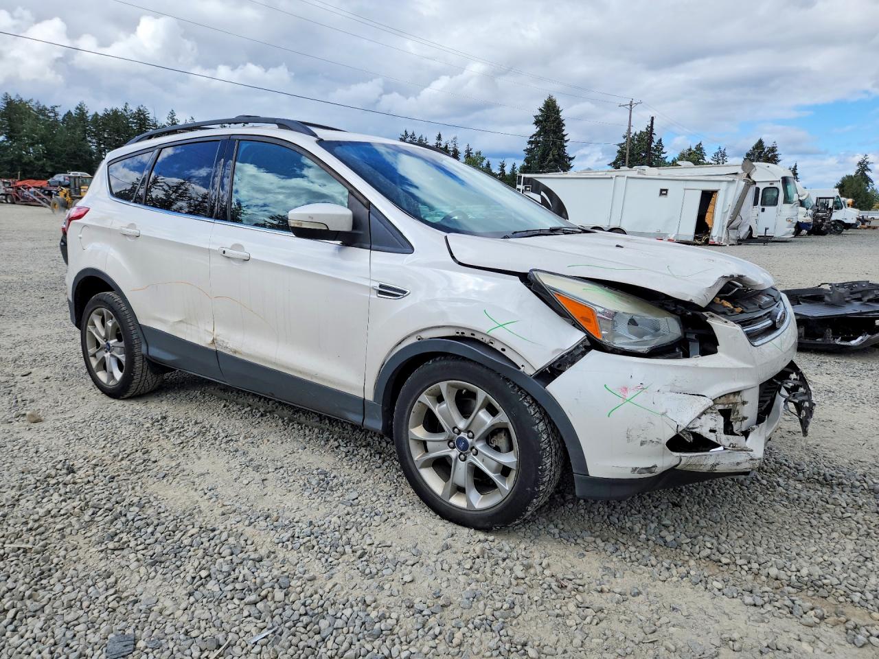 2013 Ford Escape Sel White vin: 1FMCU9H94DUB56206