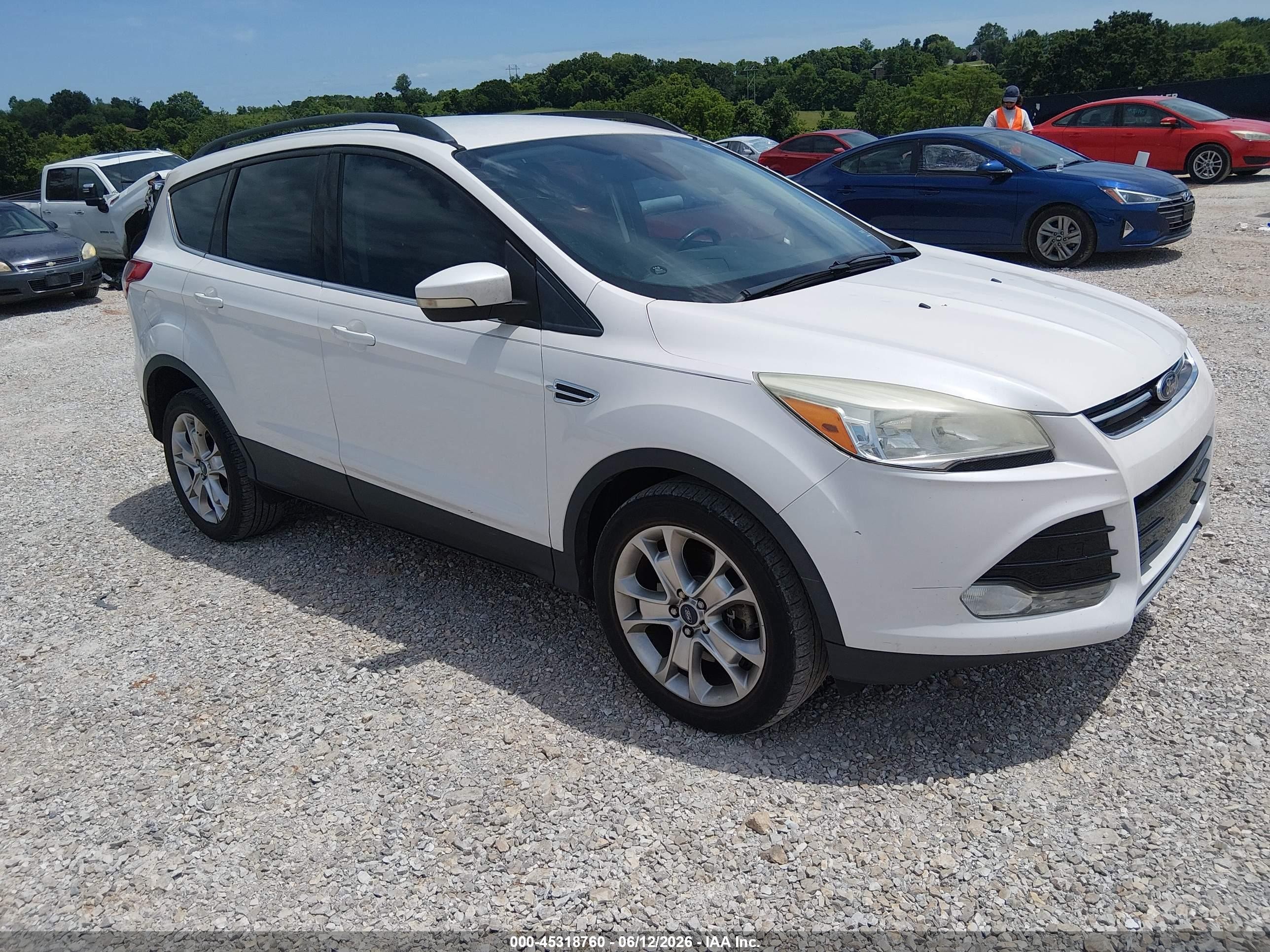 2013 Ford Escape Sel Белый vin: 1FMCU9H94DUB66296