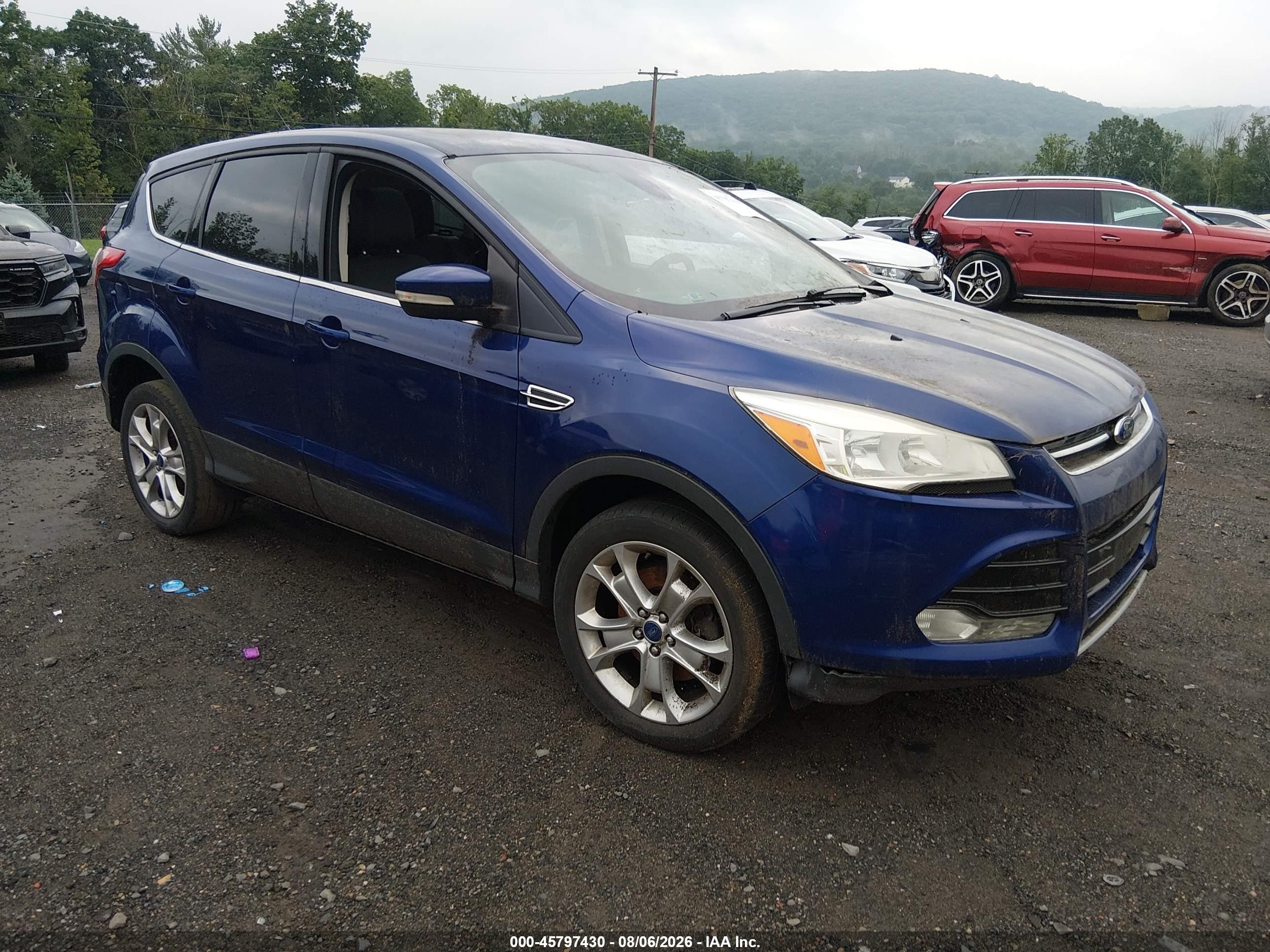 2013 Ford Escape Sel Blue vin: 1FMCU9H94DUC79665