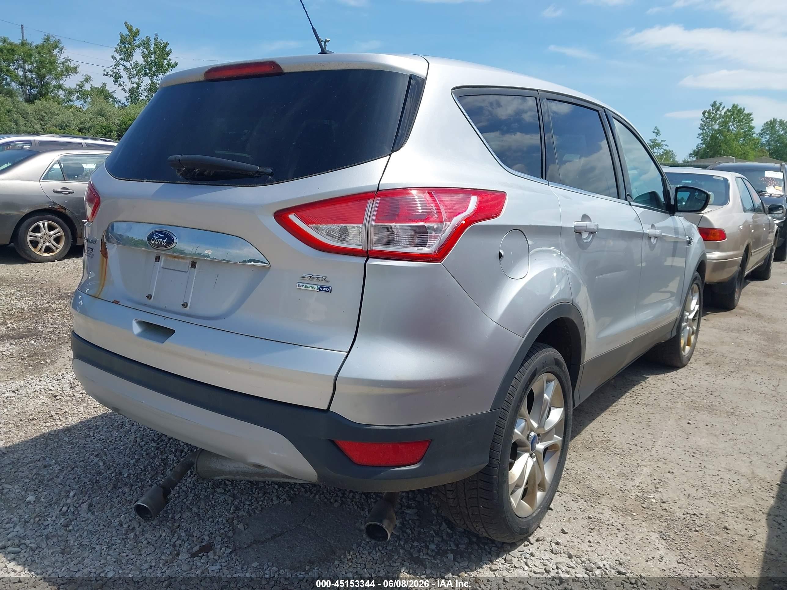 2013 Ford Escape Sel Silver vin: 1FMCU9H94DUD40738