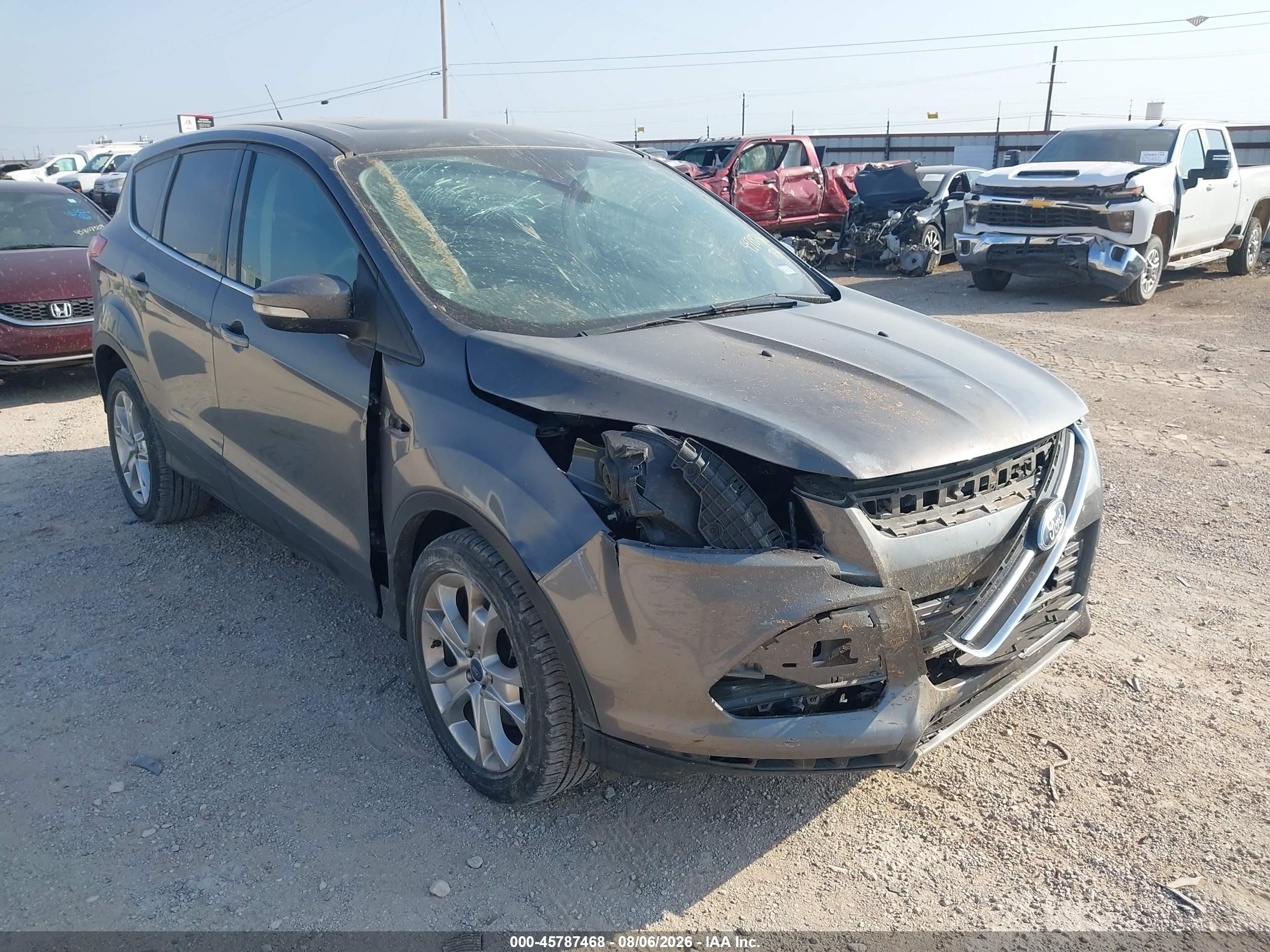 2013 Ford Escape Sel Gray vin: 1FMCU9H94DUD58057