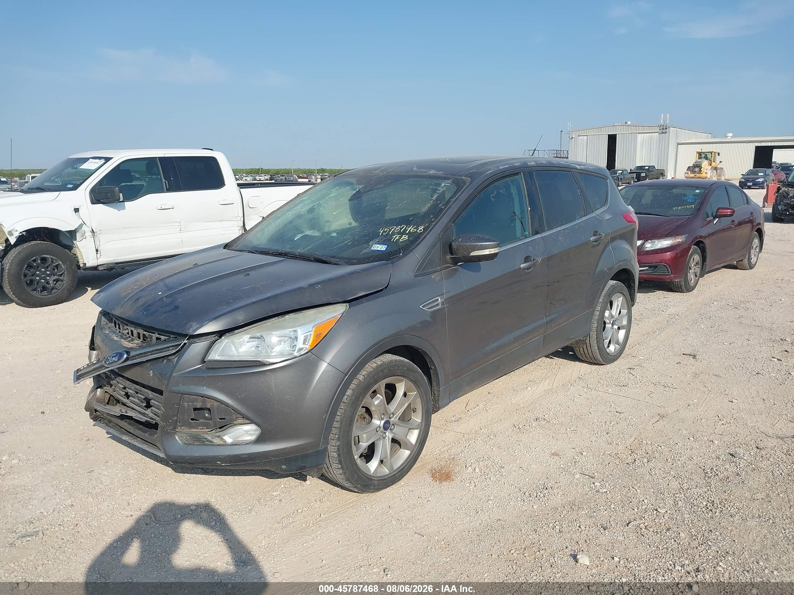 2013 Ford Escape Sel Gray vin: 1FMCU9H94DUD58057