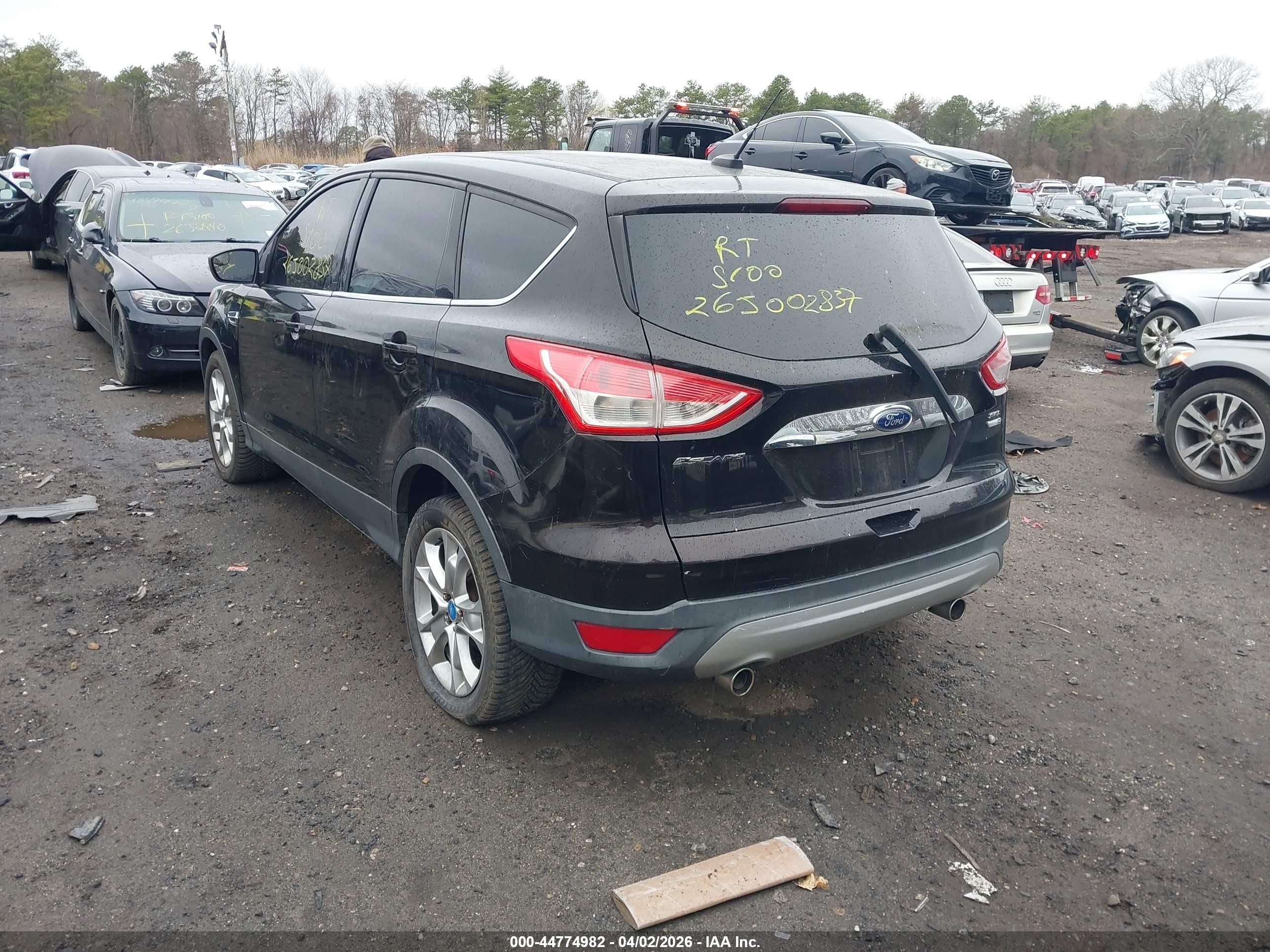 2013 Ford Escape Sel Черный vin: 1FMCU9H95DUC66522