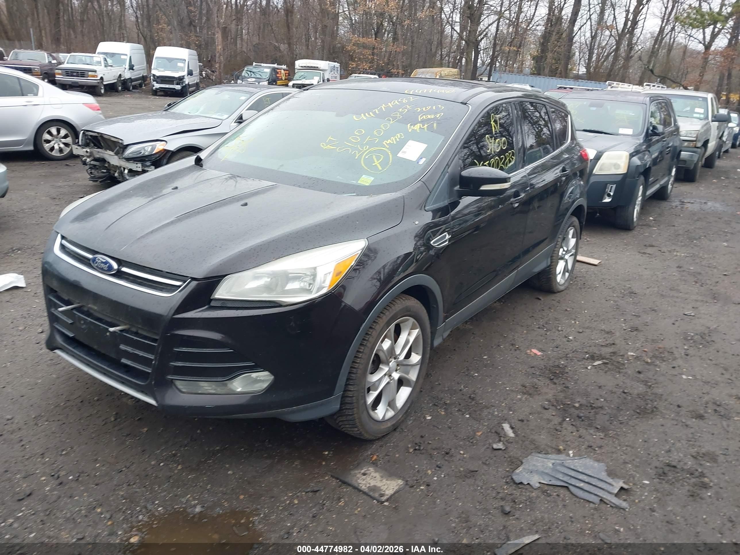 2013 Ford Escape Sel Черный vin: 1FMCU9H95DUC66522