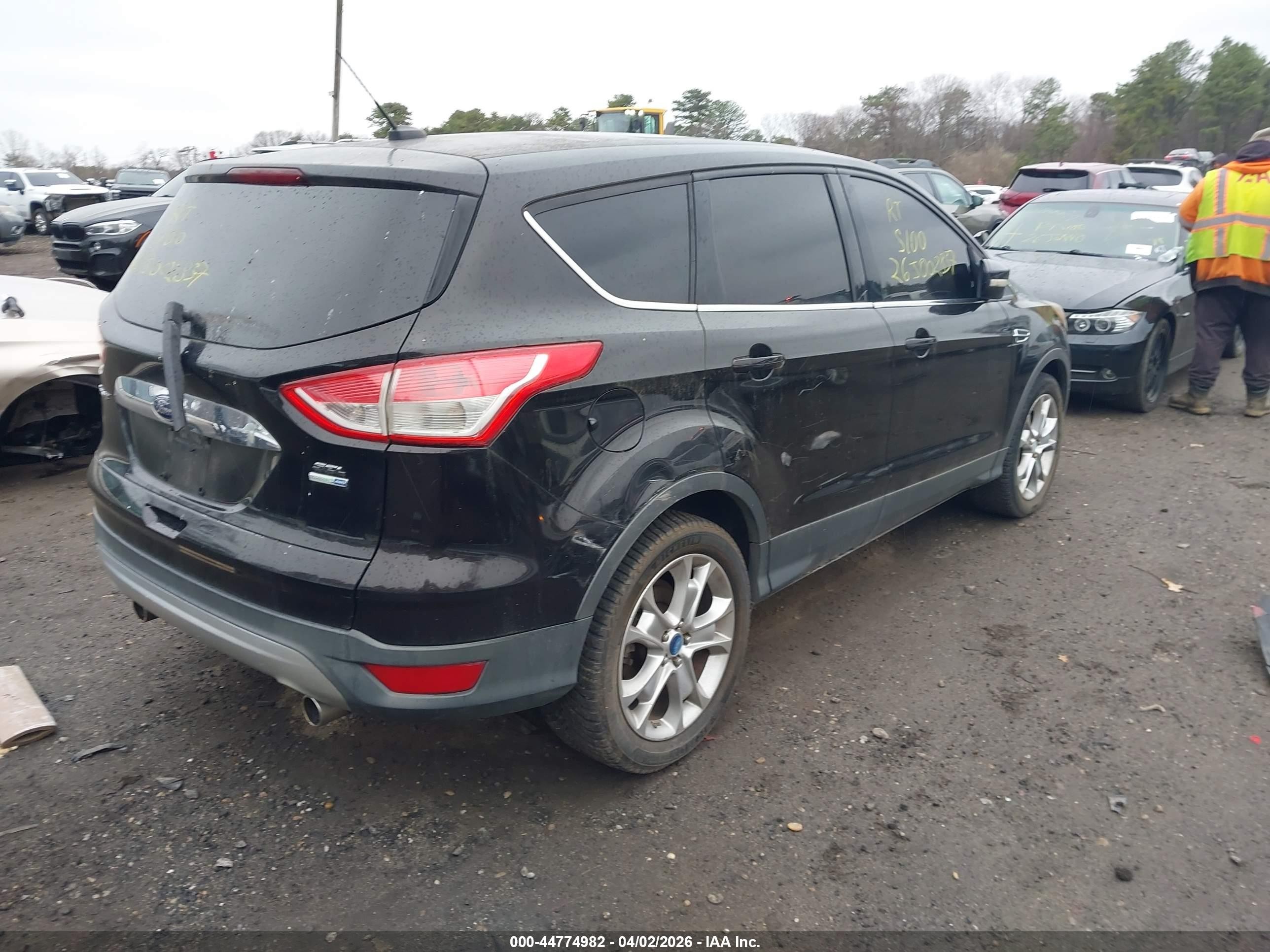 2013 Ford Escape Sel Черный vin: 1FMCU9H95DUC66522