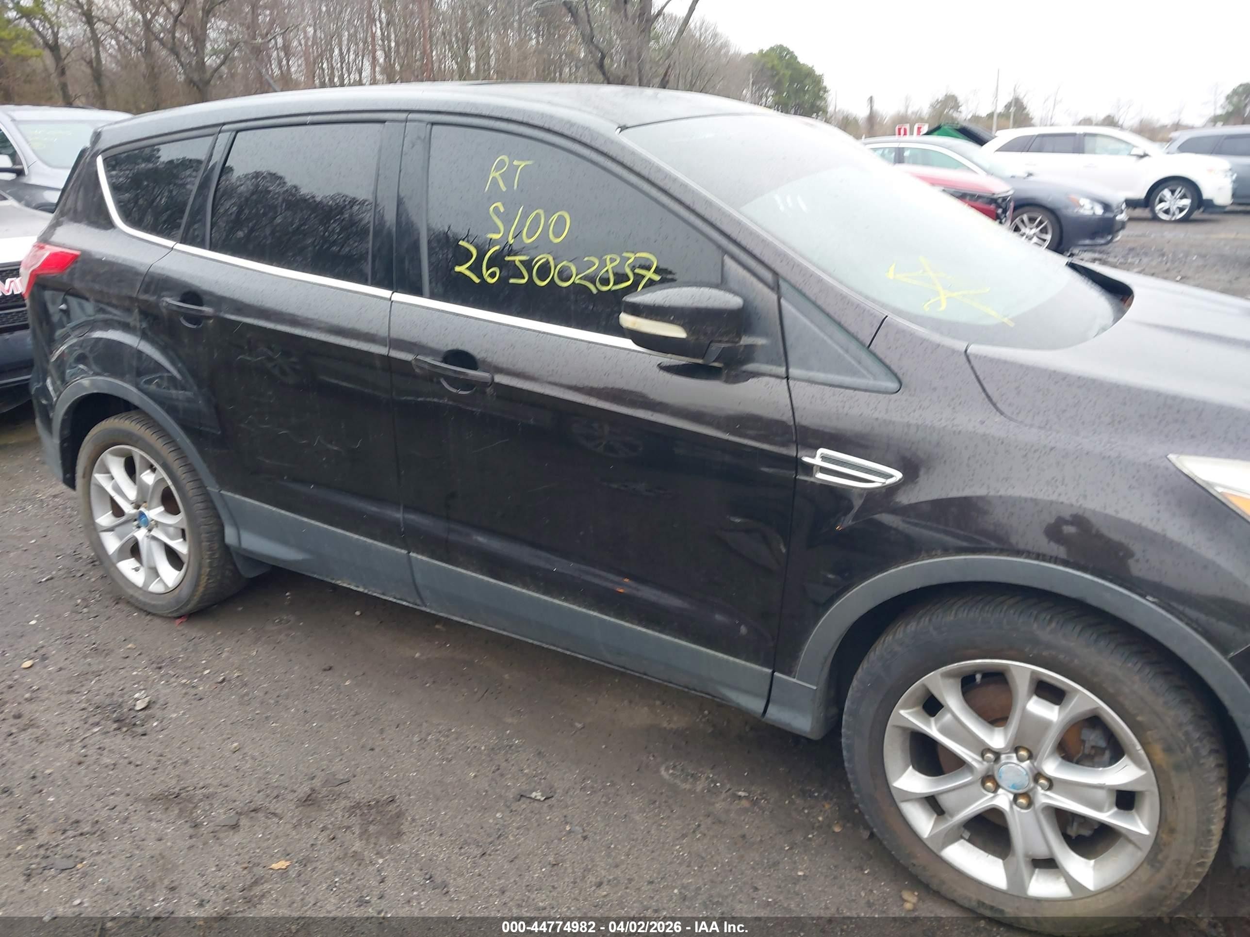 2013 Ford Escape Sel Черный vin: 1FMCU9H95DUC66522