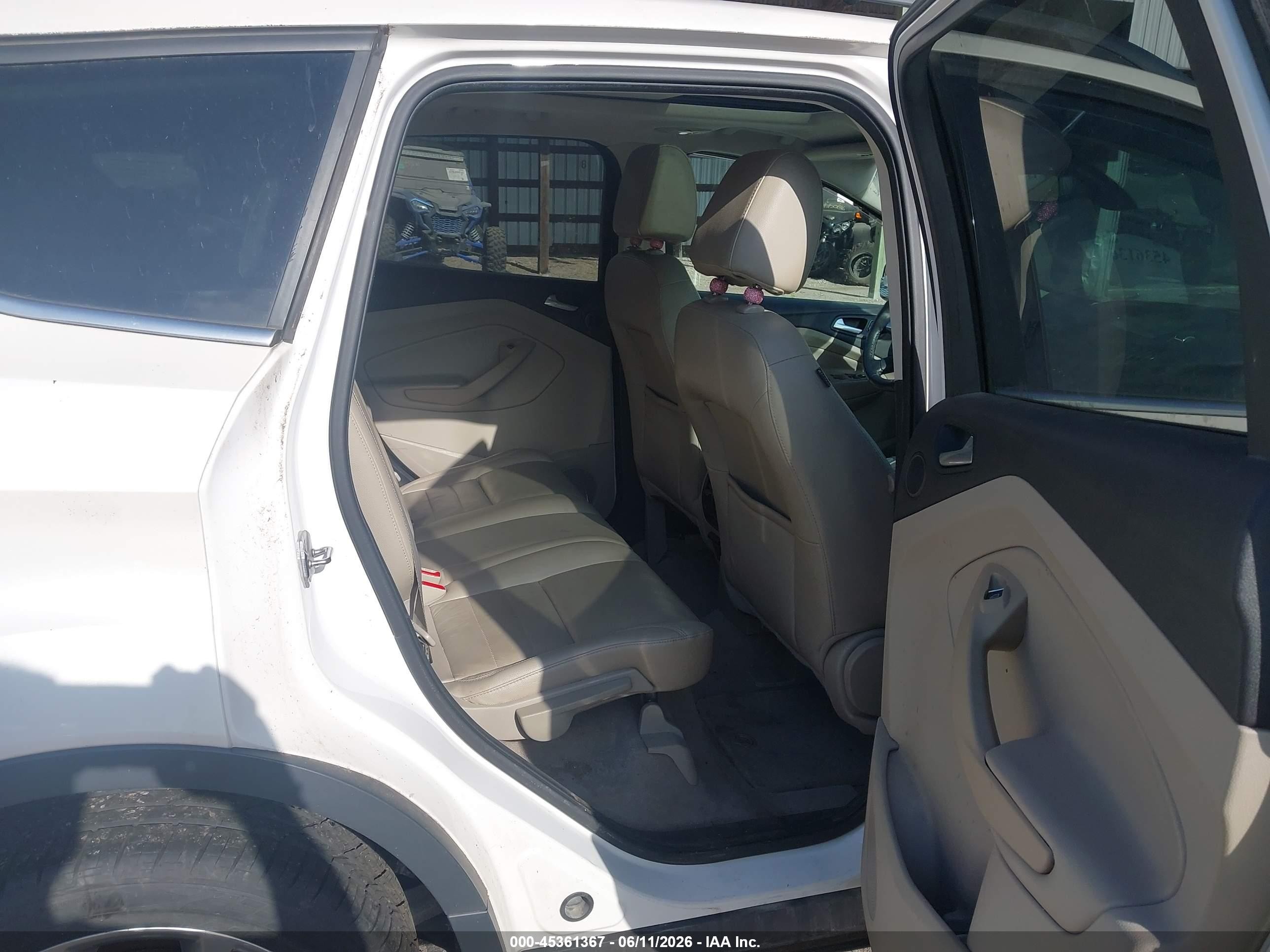 2013 Ford Escape Sel White vin: 1FMCU9H95DUC70537