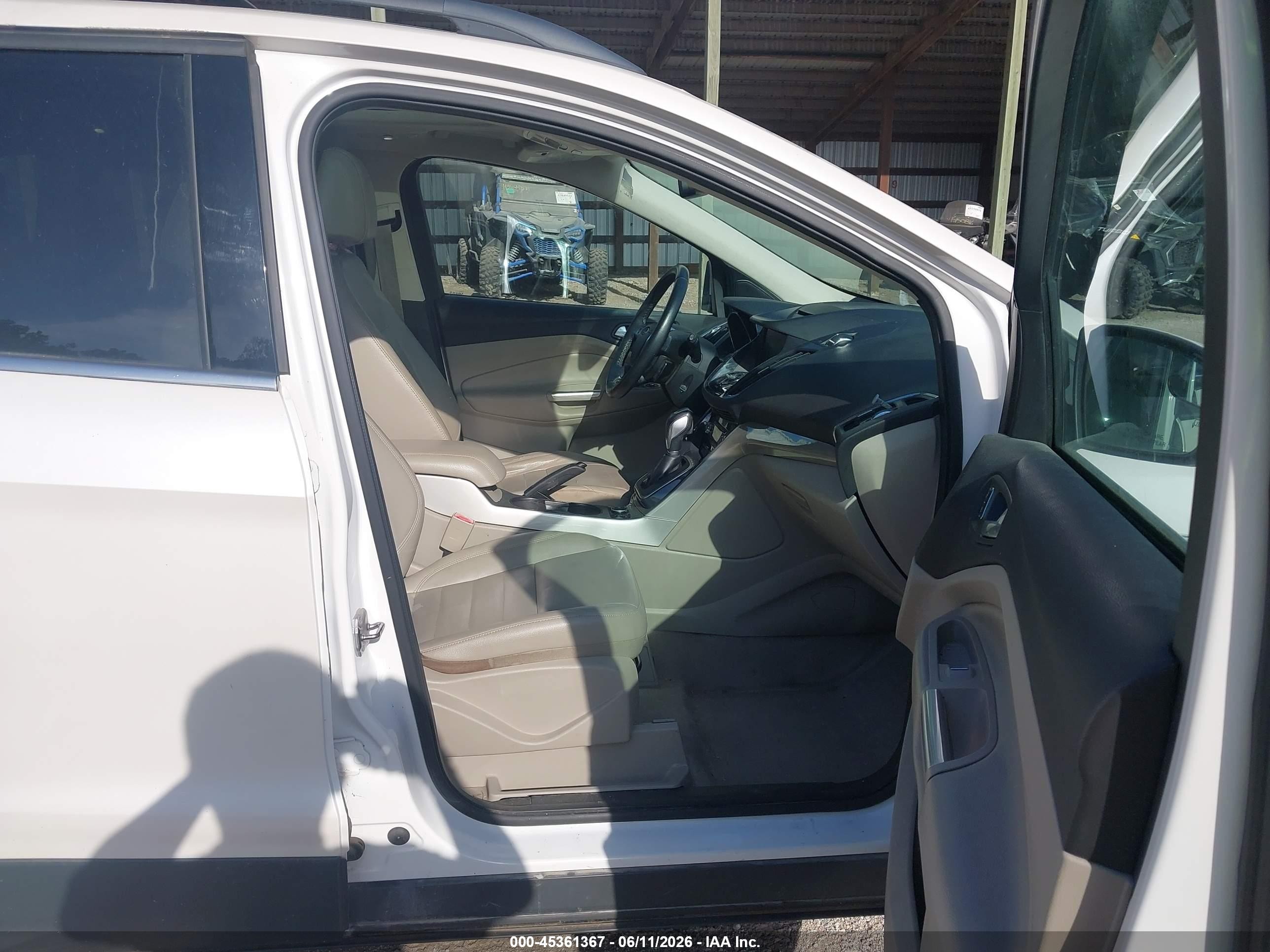 2013 Ford Escape Sel White vin: 1FMCU9H95DUC70537